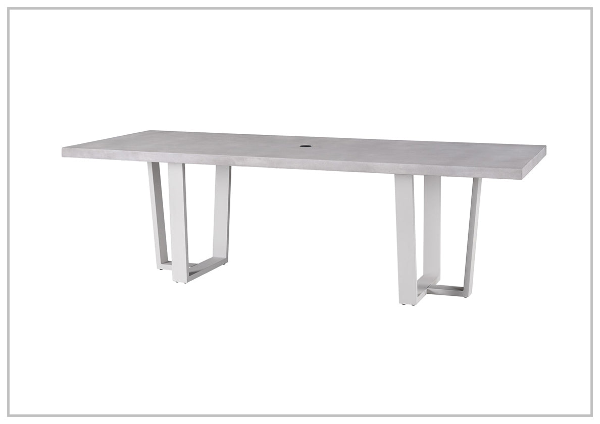 Universal Coastal Living Outdoor Rectangular Dining Table - Large South Beach Style for Patio, Backyard, and Poolside Gatherings