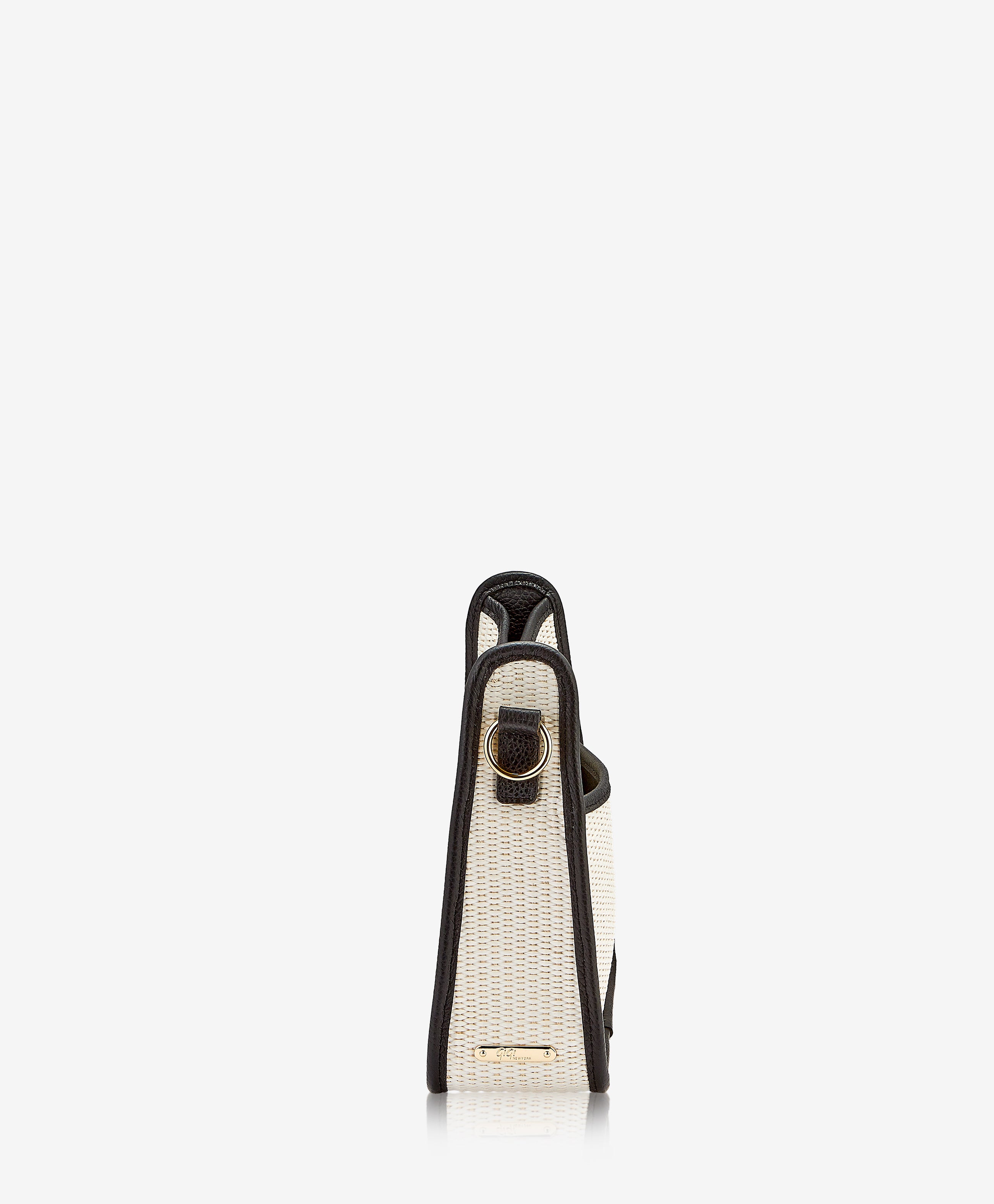 Elle Natural Raffia Crossbody Bag with Black Leather Trim - Stylish & Durable Handbag for Women, Perfect for Travel, Shopping & Everyday Use