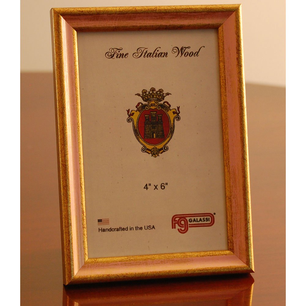 Galassi Rustic Pink Picture Frame - Handmade Wooden Photo Display for Wall & Tabletop - Perfect for Home Decor, Wedding Photos, and Gift Giving