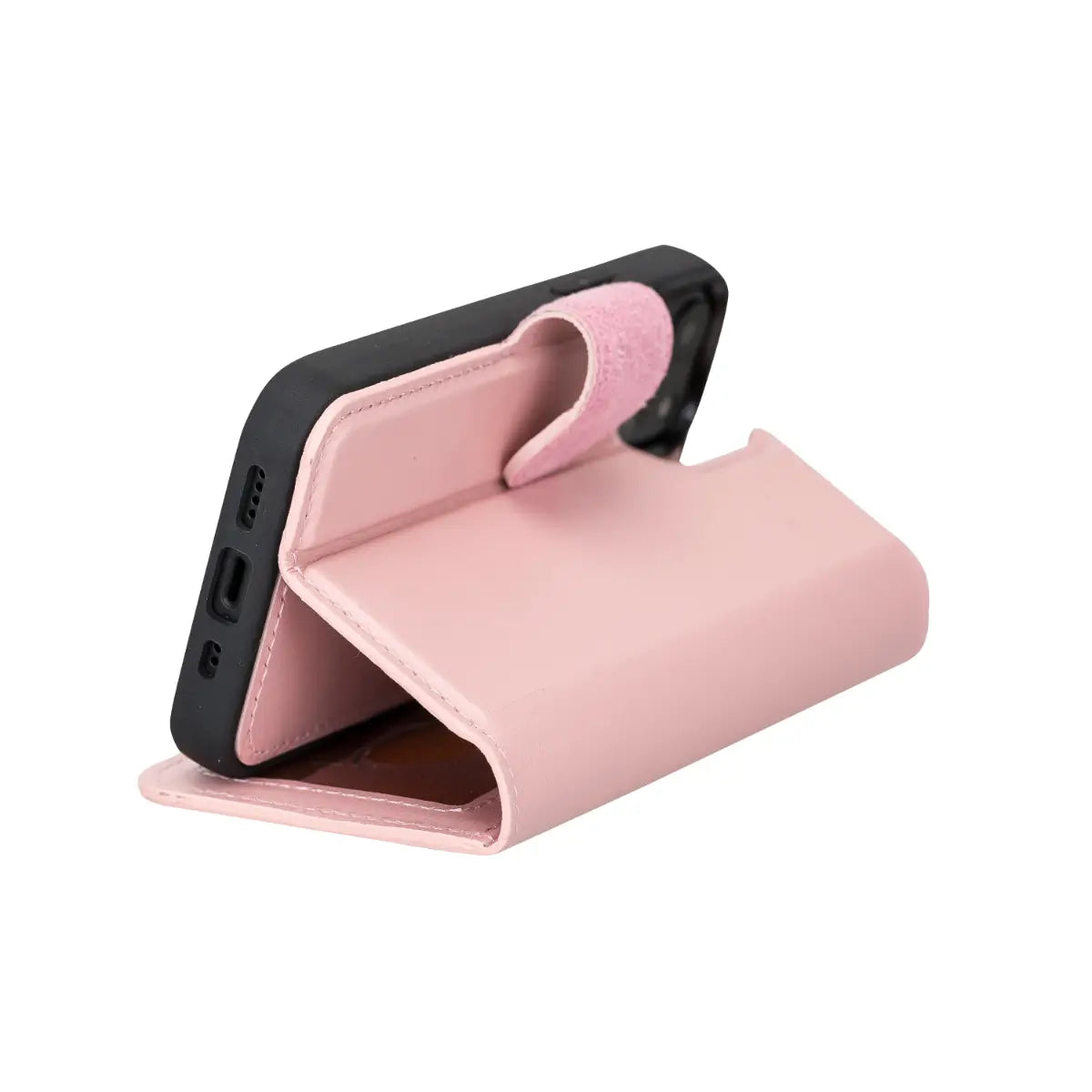Pink Leather Wallet Case for iPhone 13 Pro Max - Slim Protective Cover with Card Slots & RFID Blocking - Perfect for Everyday Use, Travel & Shopping