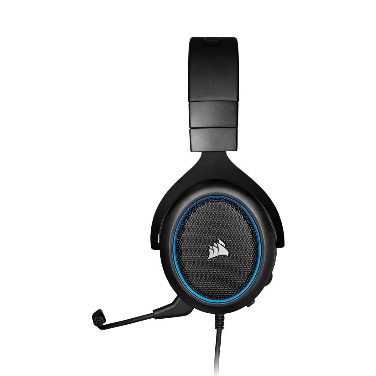 Corsair HS50 Pro Wired Gaming Headset with Memory Foam Earcups - Blue | PC, PS4, Xbox One, Nintendo Switch | Immersive Sound for Competitive Gaming & Streaming