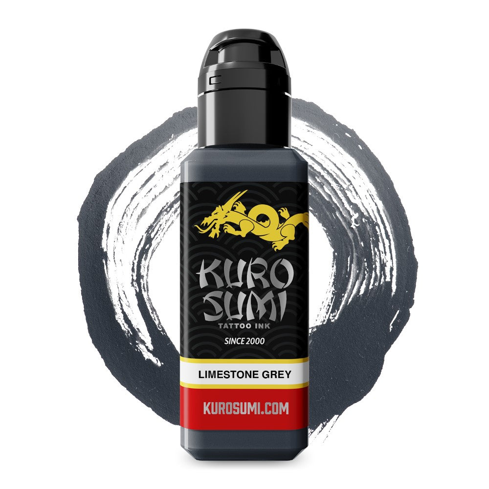 Kuro Sumi Limestone Grey Tattoo Ink - Professional High-Quality Tattoo Ink for Artists - Perfect for Realism, Shading, and Japanese Tattoo Styles