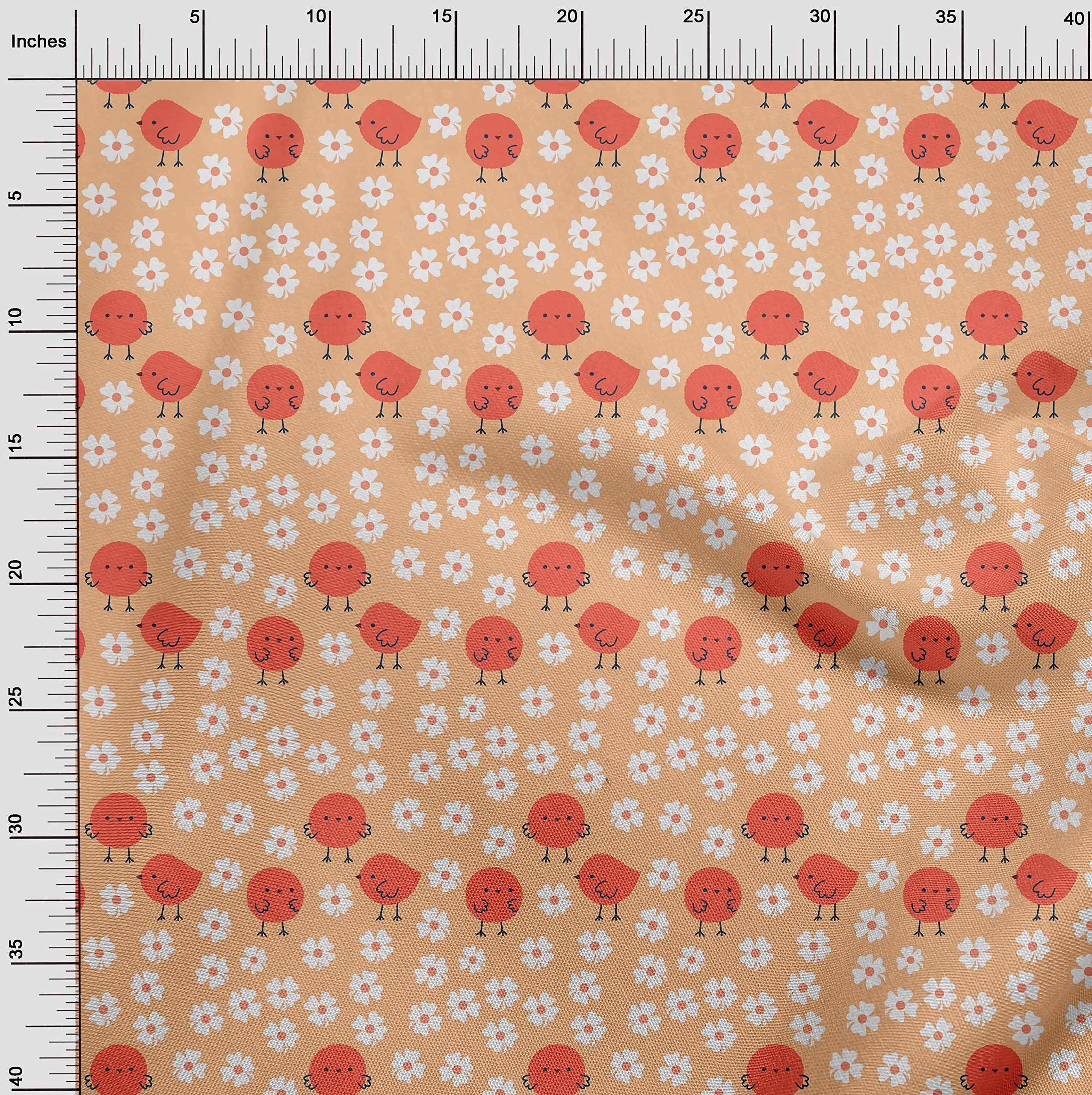 oneOone Viscose Jersey Light Brown Fabric for Kids - 60 Inch Wide Printed DIY Sewing Material by The Yard | Perfect for Children's Clothing, Crafts & Home Decor Projects