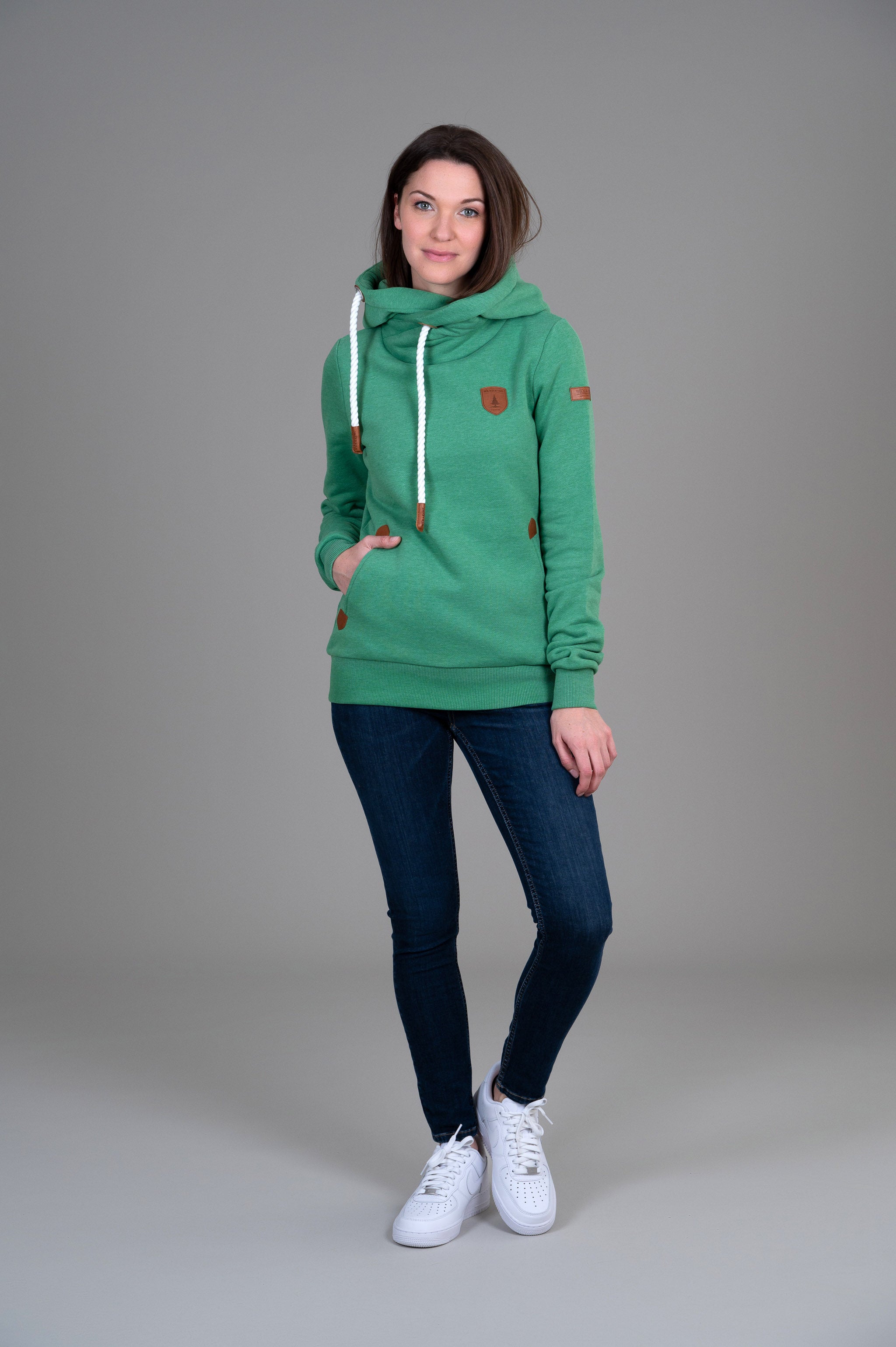 Artemis Emerald Green Hoodie for Women & Men - Soft Fleece Pullover with Kangaroo Pocket - Cozy Casual Wear for Fall & Winter Outdoor Activities
