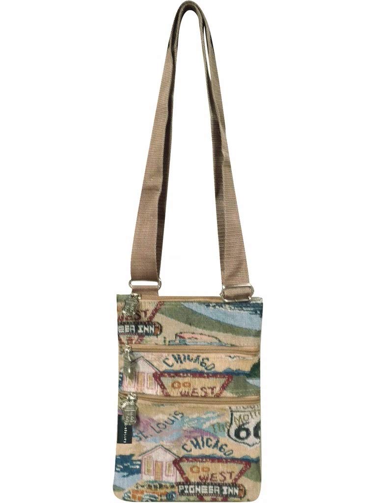 Route 66 Canvas Crossbody Bag - T110A#66 for Travel & Daily Use