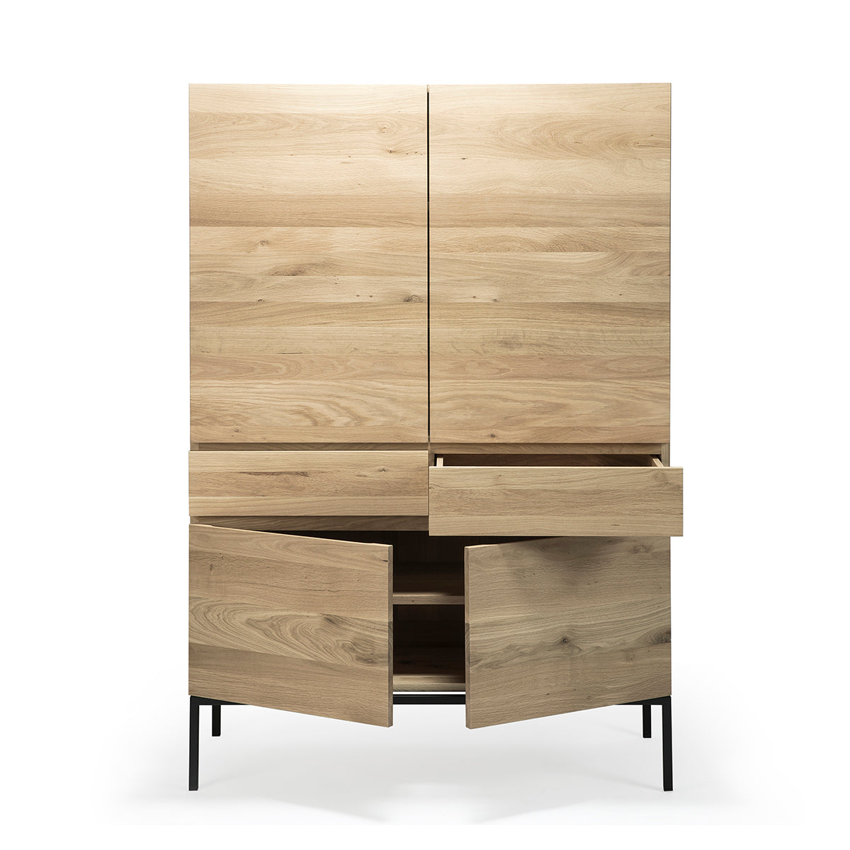 Stylish Ligna 4-Door Sideboard Buffet Cabinet - Modern Storage Solution for Dining Room, Living Room & Entryway