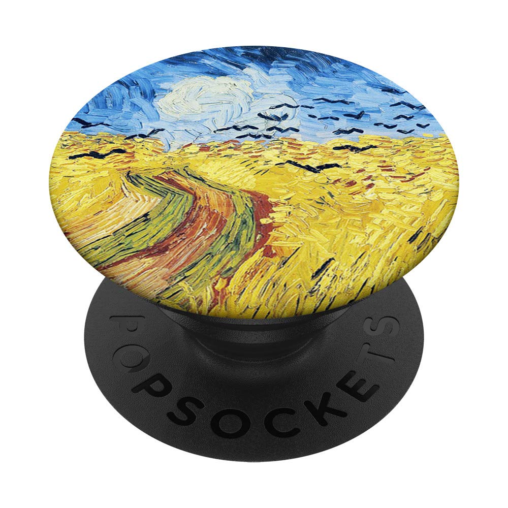 Vincent Van Gogh Wheatfield with Crows Pop Grip - Swappable Phone & Tablet Grip for Art Lovers, Perfect for Daily Use, Travel, and Gift Giving