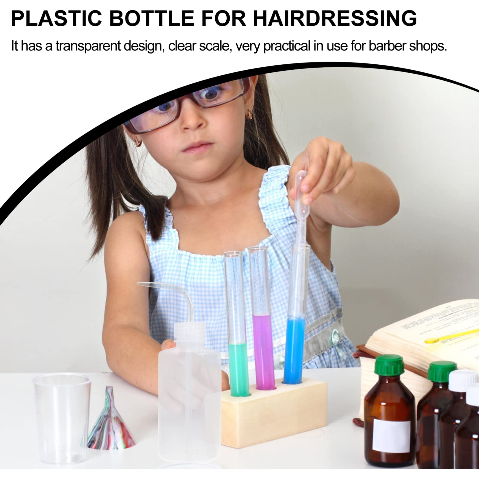 iplusmile 6-Piece Graduated Plastic Rinse Bottle Set - Refillable Squeeze Bottles with Measurement Scale for Lab, Kitchen & Cleaning - BPA-Free Wash Bottles for Chemicals, Detergents & DIY Projects