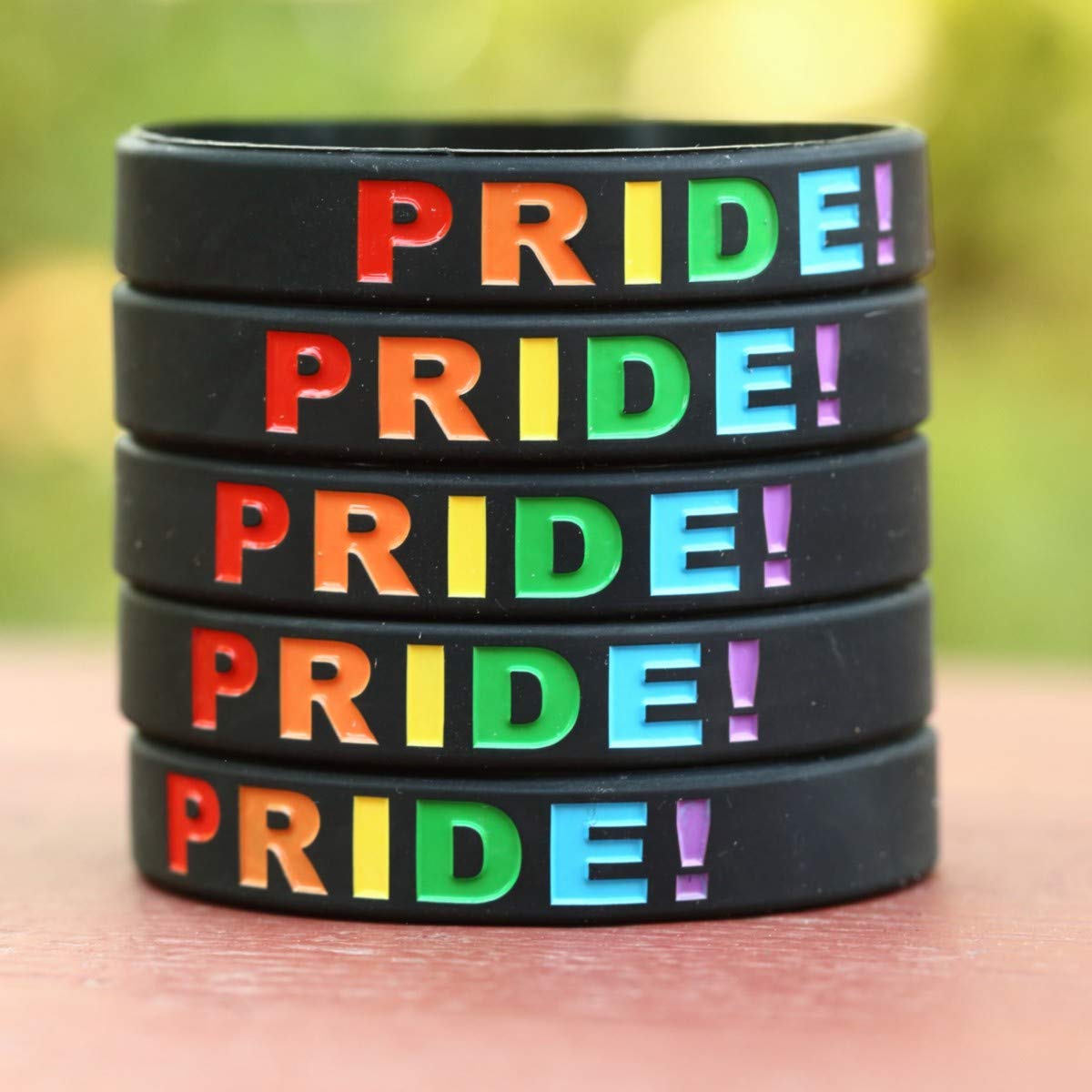 Pride Wristband Set - 2 to 100 Rainbow Bracelets for LGBTQ+ Support, Events & Fundraisers | Bulk Pack for Pride Parades, Parties & Awareness Campaigns