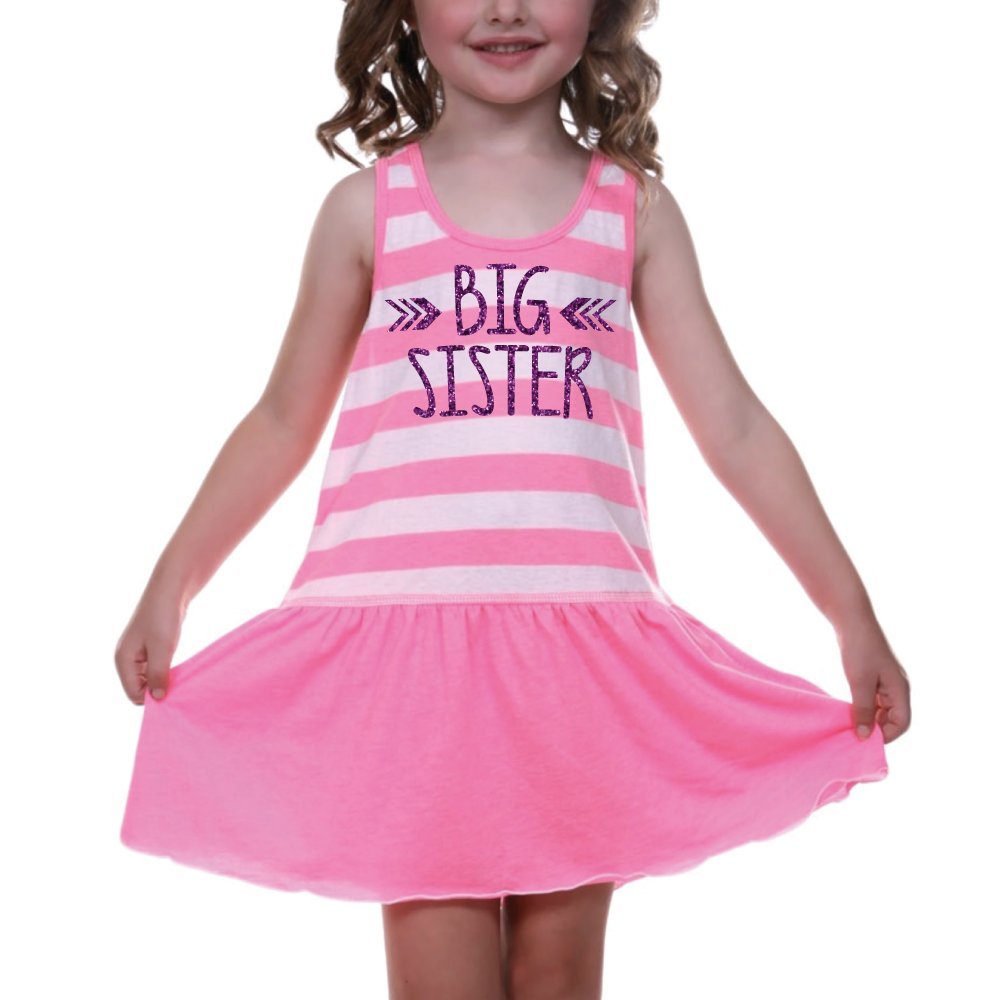 Big Sister Dress for Toddlers - Cute Summer Pregnancy Announcement Outfit - Perfect for Gender Reveal, Baby Shower & Family Photos