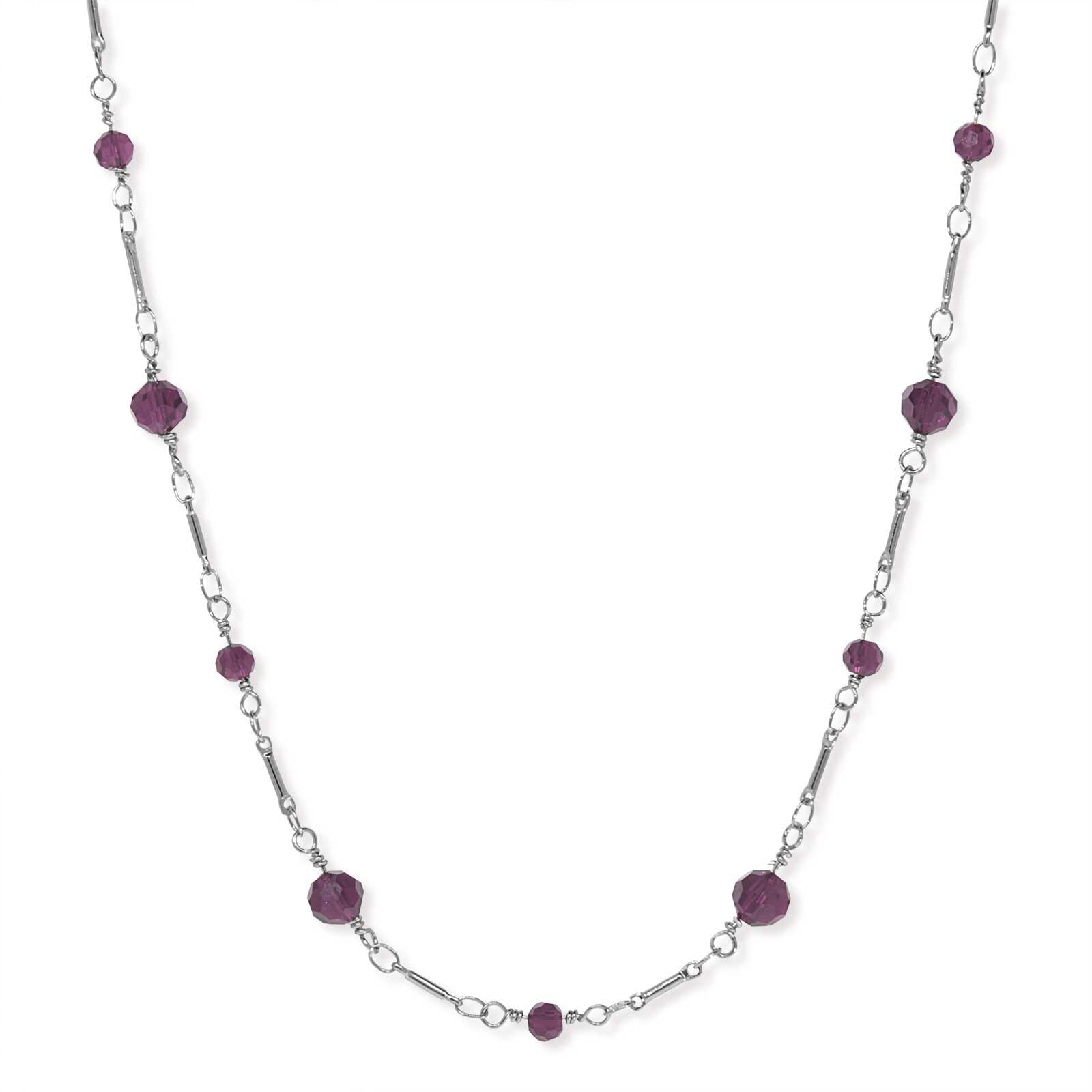 1928 Vintage Beaded Silver Tone Chain Necklace - 16 Inch Adjustable Length, Dainty Layering Jewelry for Women | Perfect for Parties, Weddings & Everyday Elegance