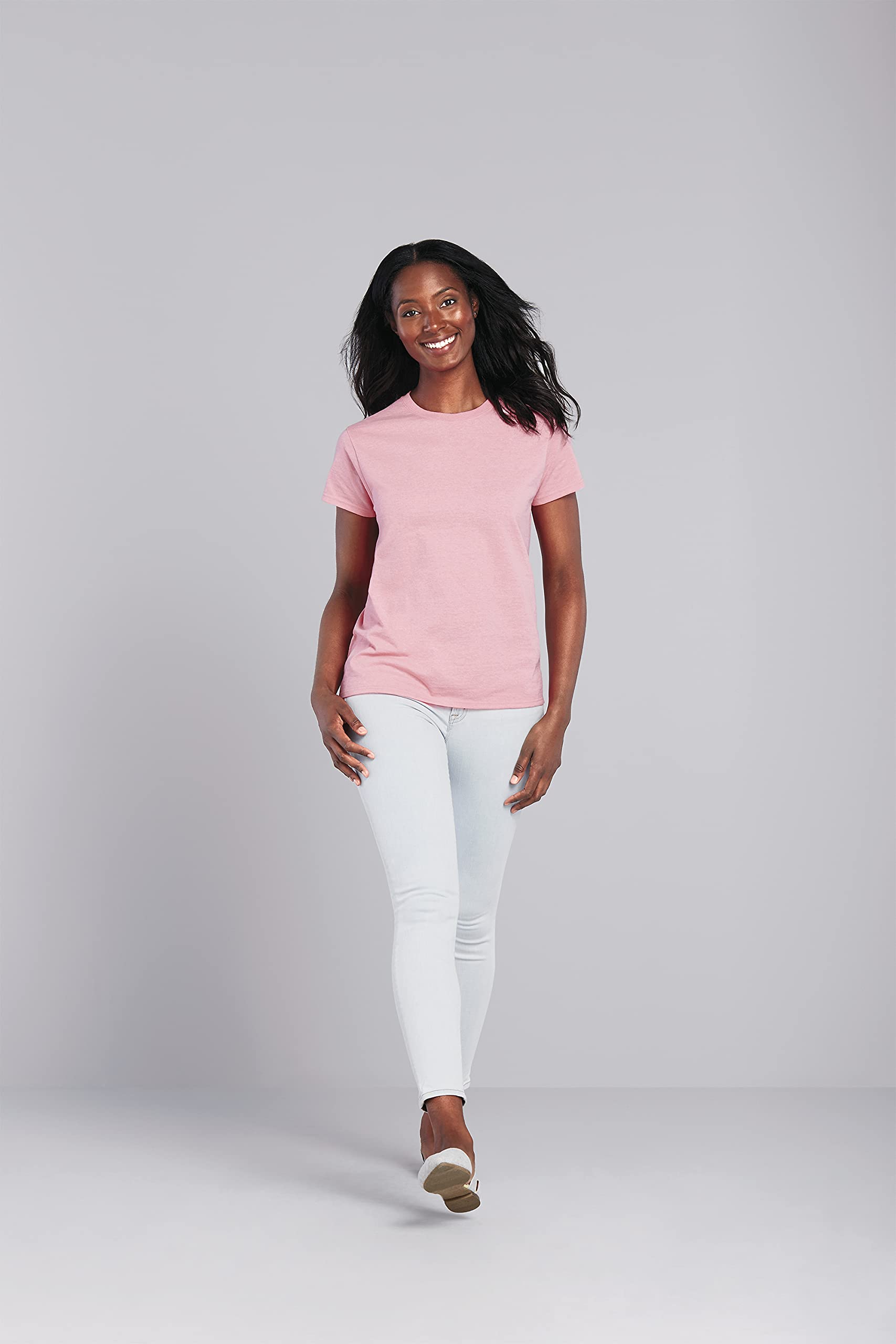 2000L Women's Short Sleeve Crewneck T-Shirts Multipack - 3/6/10 Pack Ultra Soft Cotton Basic Tees for Women - Casual Wear, Layering, Workout & Everyday Comfort