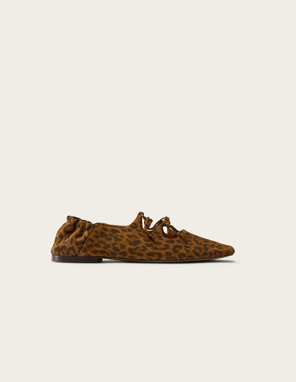 Tula Leopard Print Suede Ballet Flats - Women's Comfortable Slip-On Shoes for Casual Wear, Office & Parties