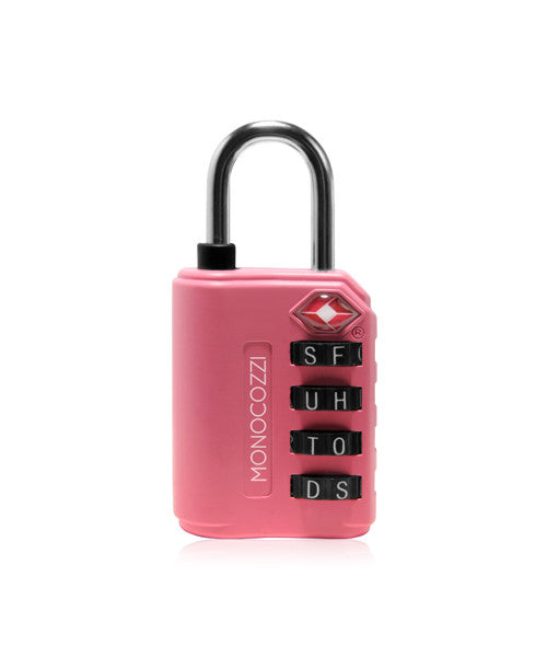 Monocozzi TSA Approved 4-Dial Combination Luggage Lock - Secure Travel Suitcase Lock for Airports, Hotels & Backpacks | Bon Voyage Travel Accessory