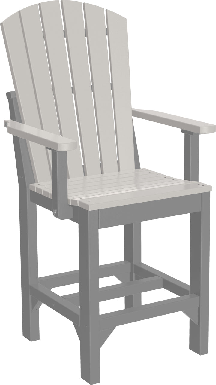 Premium Adirondack Arm Chair - Counter Height Bar Stool for Outdoor & Indoor Use - Perfect for Patio, Deck, Poolside, and Garden Relaxation