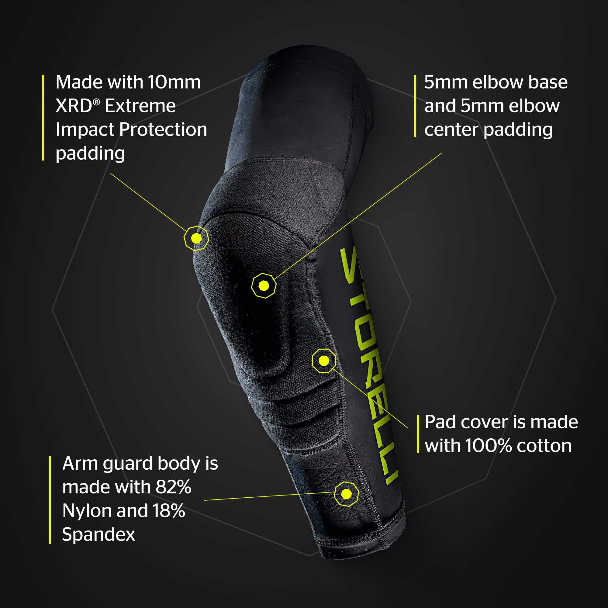 Storelli BodyShield Arm Guards - Protective Soccer Elbow Pads for Enhanced Arm Protection | Durable & Lightweight for Soccer, Hockey & Rugby Players | Perfect for Training & Matches