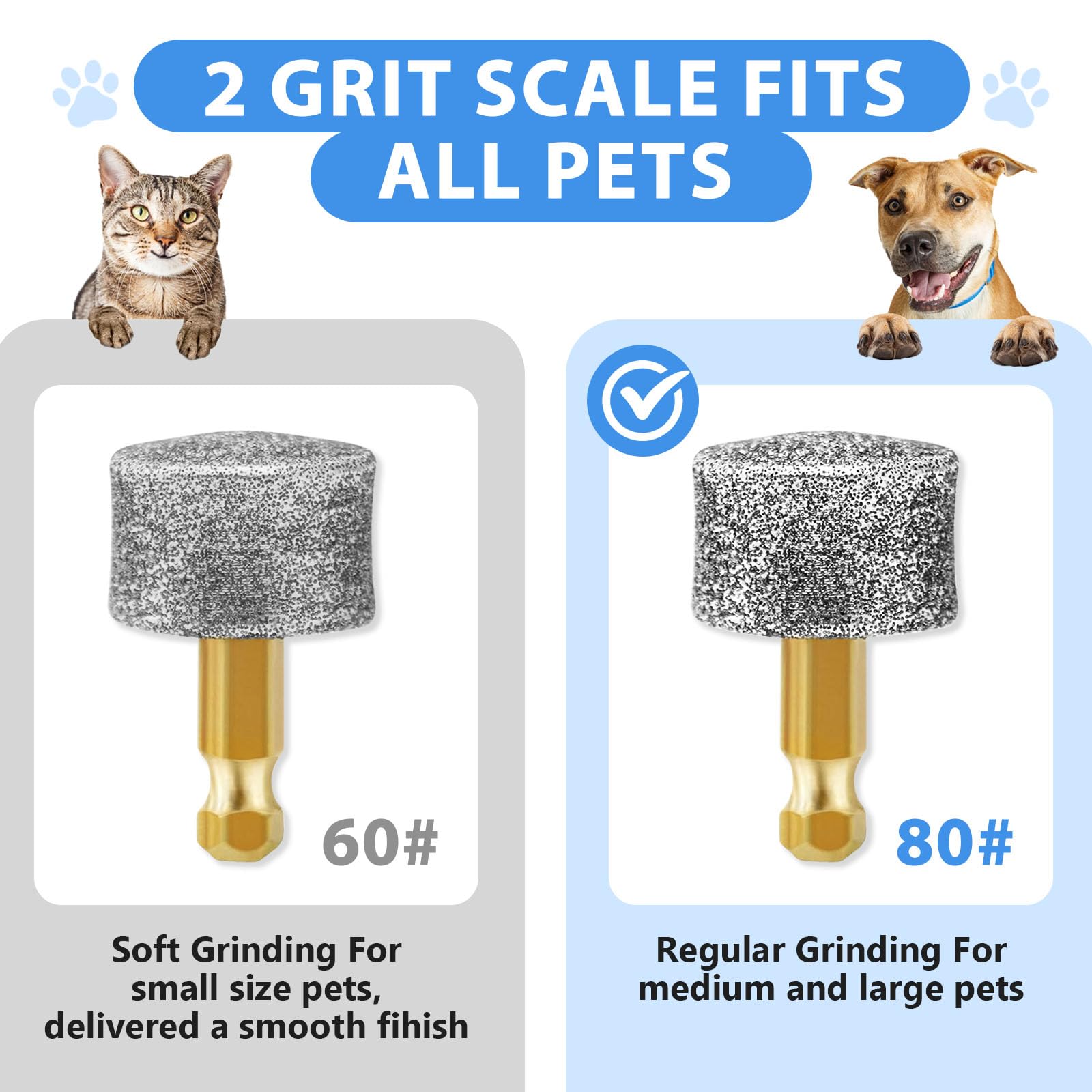 Premium 6-Pack Diamond Dog Nail Grinder Wheels Heads Bits - Compatible with Casfuy, LOPSIC, YABIFE, Primens, LuckyTail, Boomki, Petsaunter & IREDOON - Gentle Pet Grooming Tool for Safe Nail Trimming at Home