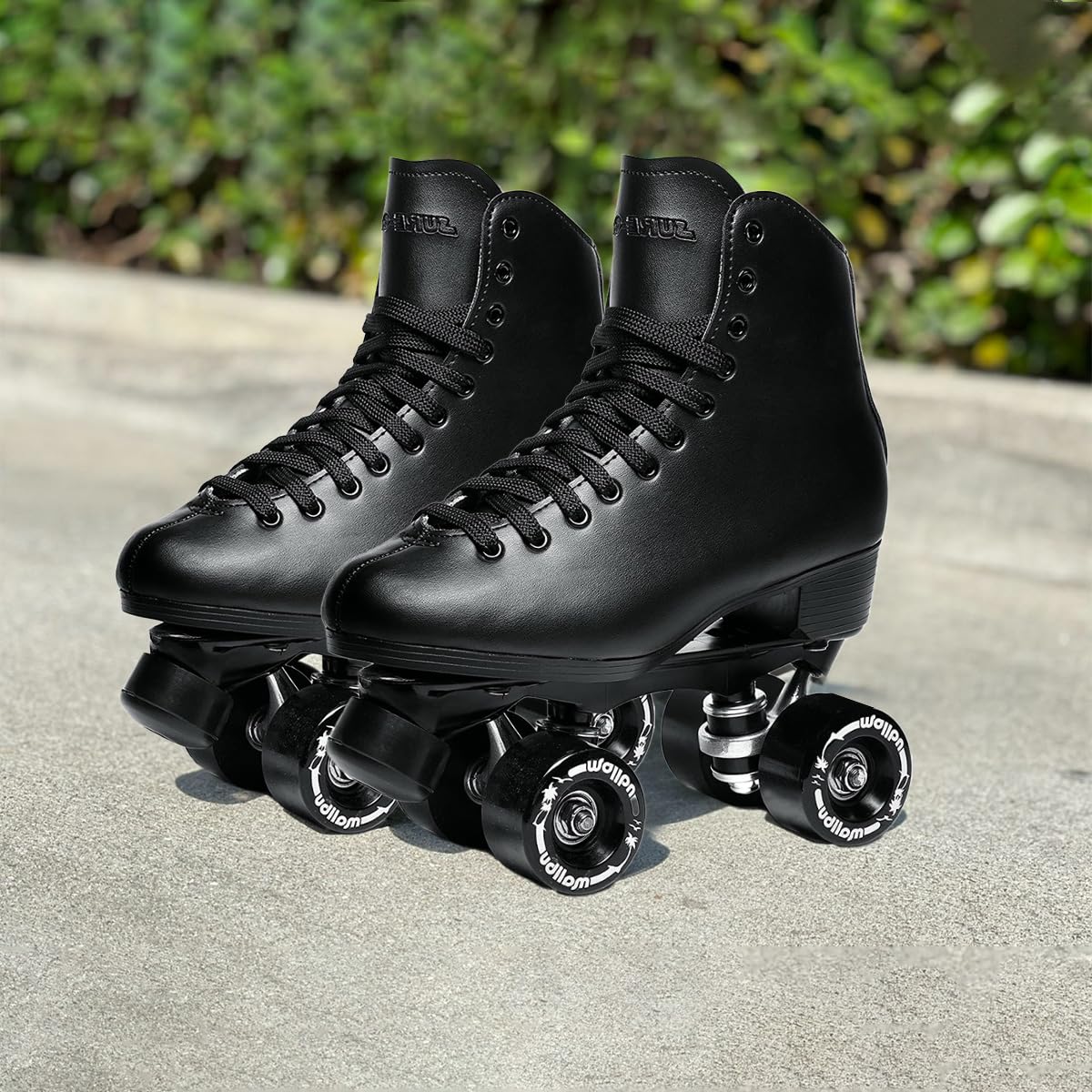 Sure-Grip Malibu Unisex Roller Skates - Stylish Vegan Leather, Durable Aluminum Trucks, ABEC 3 Bearings, 88a Hardness Wheels - Perfect for Indoor and Outdoor Skating, Made in USA