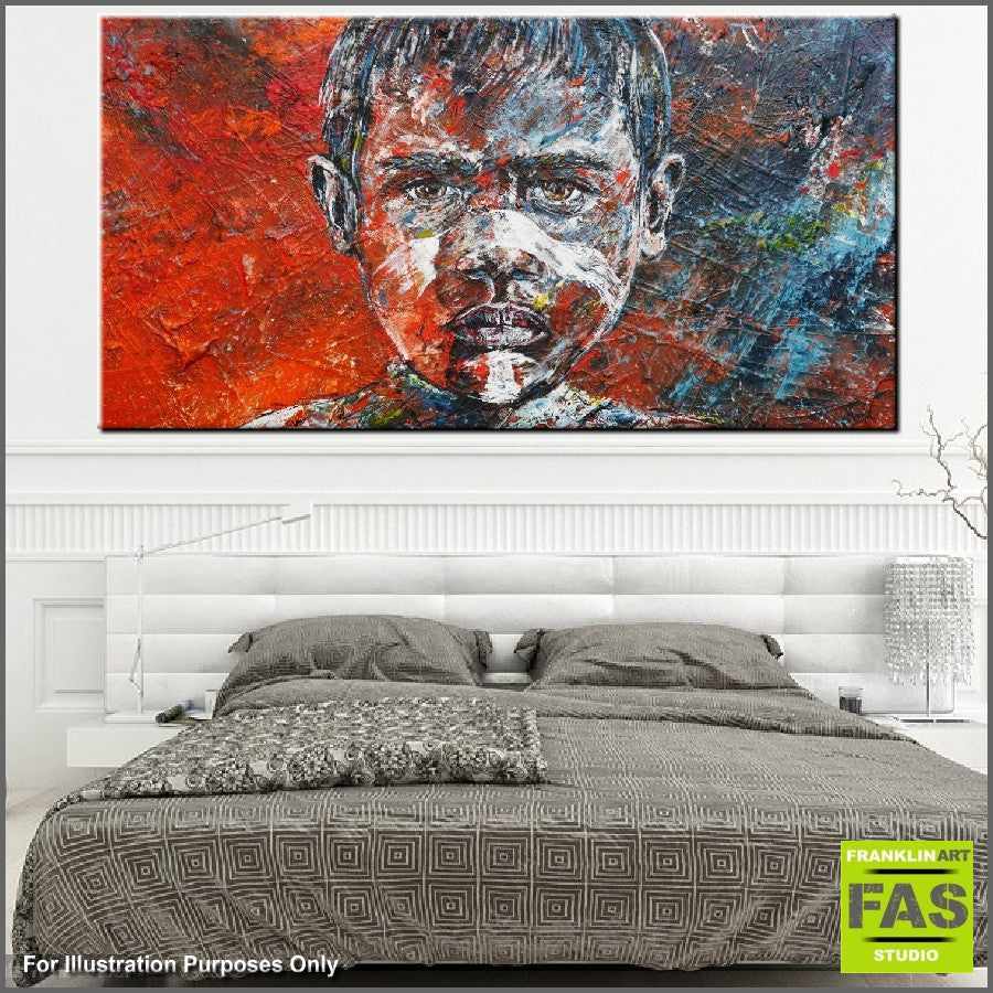 Abstract Realism Aboriginal Warrior Art Print - Unique Indigenous Wall Decor for Home & Office - Perfect for Living Room, Bedroom, or Gallery Display
