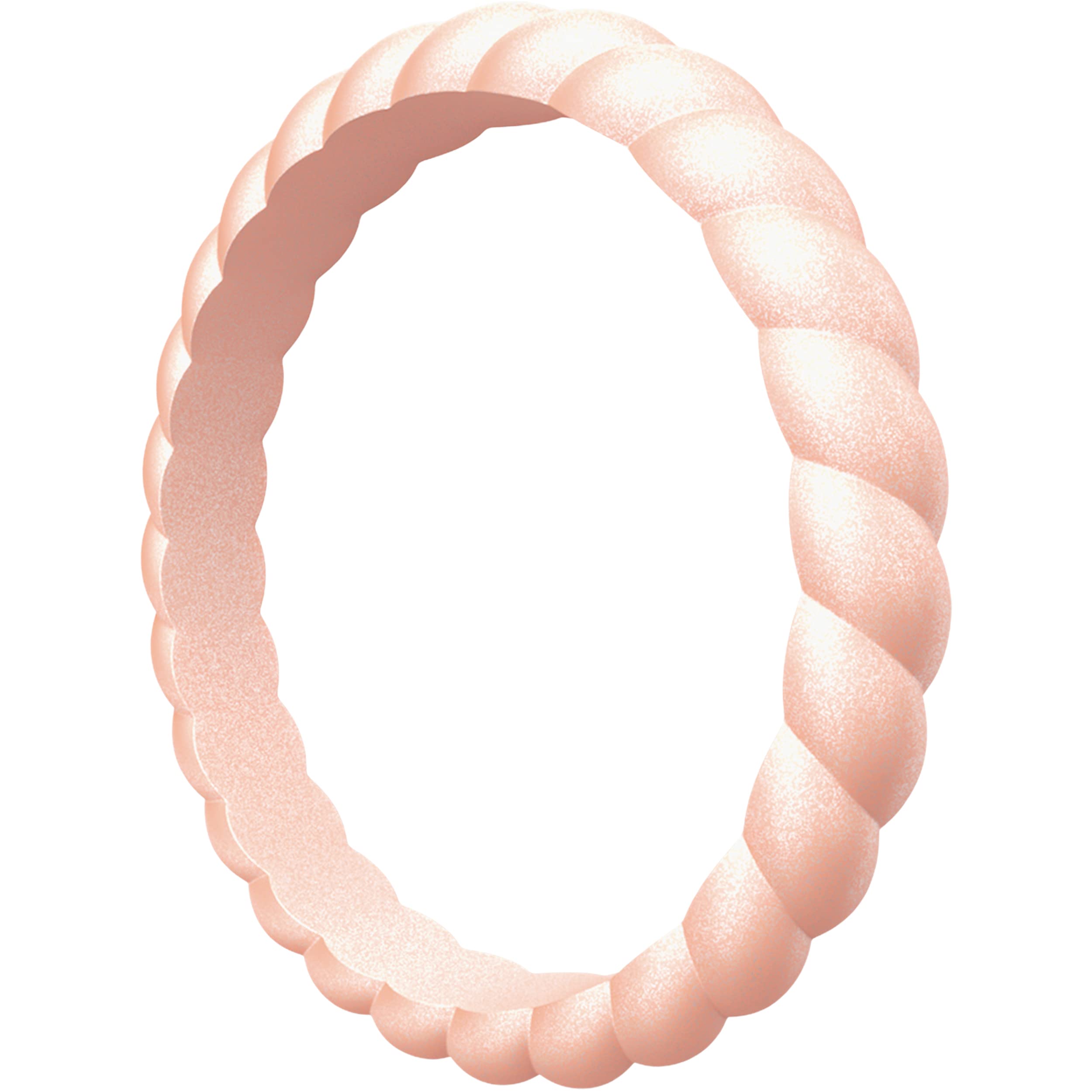 ThunderFit Thin Braided Silicone Wedding Bands for Women - Comfortable & Durable Rings for Active Lifestyle, Gym, Swimming & Everyday Wear