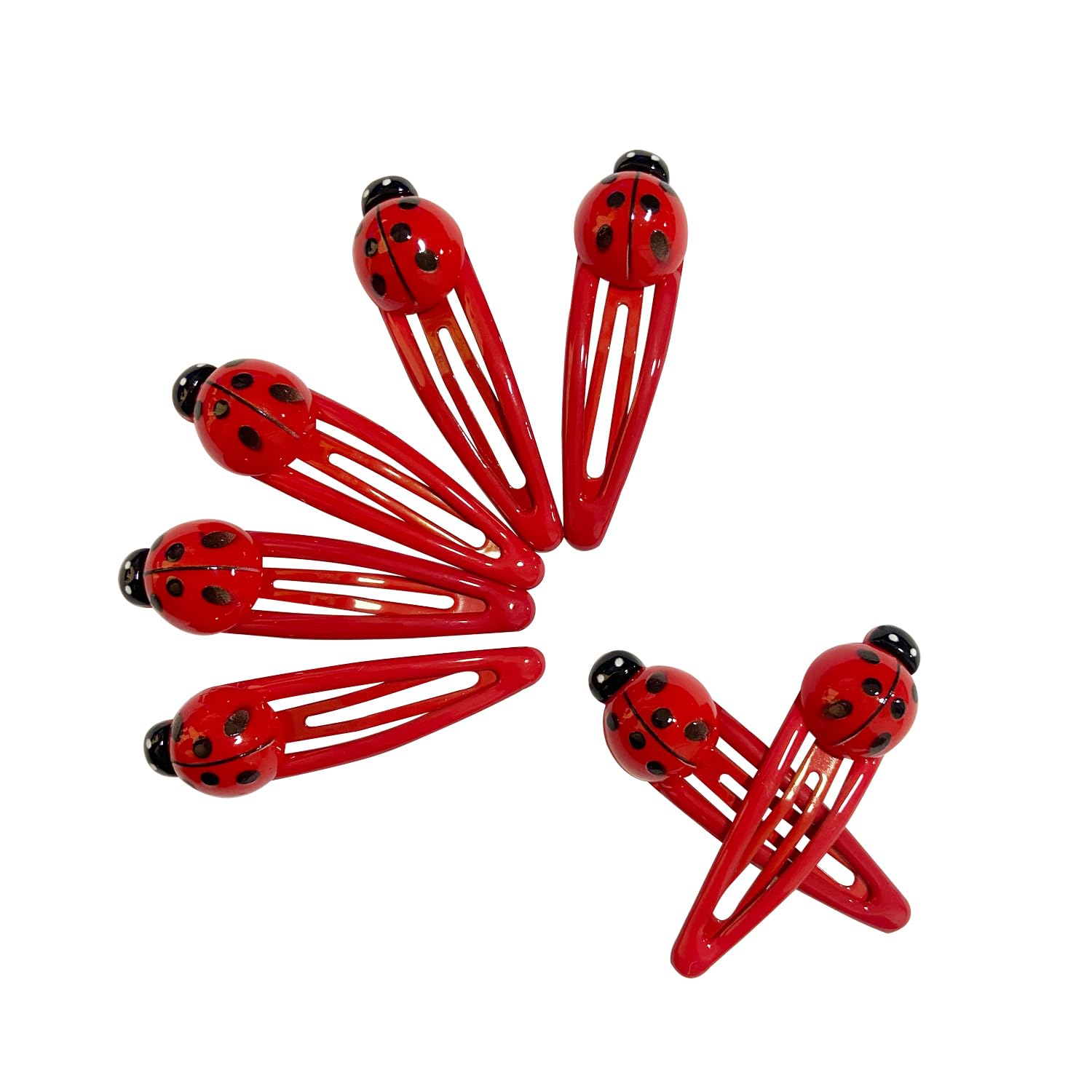20 Pcs Cute Ladybug Hair Clips for Girls & Women - Animal Theme Snap Barrettes Hair Accessories (5cm/1.96inch) - Perfect for School, Parties & Daily Styling