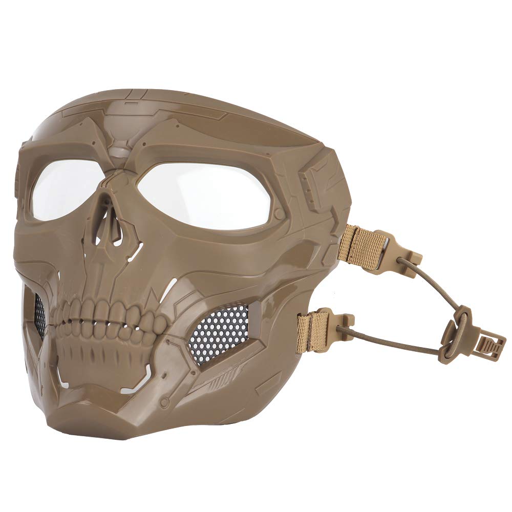 Tactical Helmet & Full Face Airsoft Mask with Noise Cancelling Headset - Military Paintball Gear for Hearing Protection & Safety - Perfect for Airsoft, Paintball, and Tactical Training Scenarios