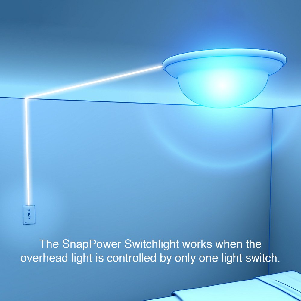 3 Pack SnapPower SwitchLight LED Night Light - Single Pole Light Switch Plate with Adjustable Brightness & Auto On/Off Sensor (Toggle, White) - Perfect for Hallways, Bedrooms & Bathrooms at Night