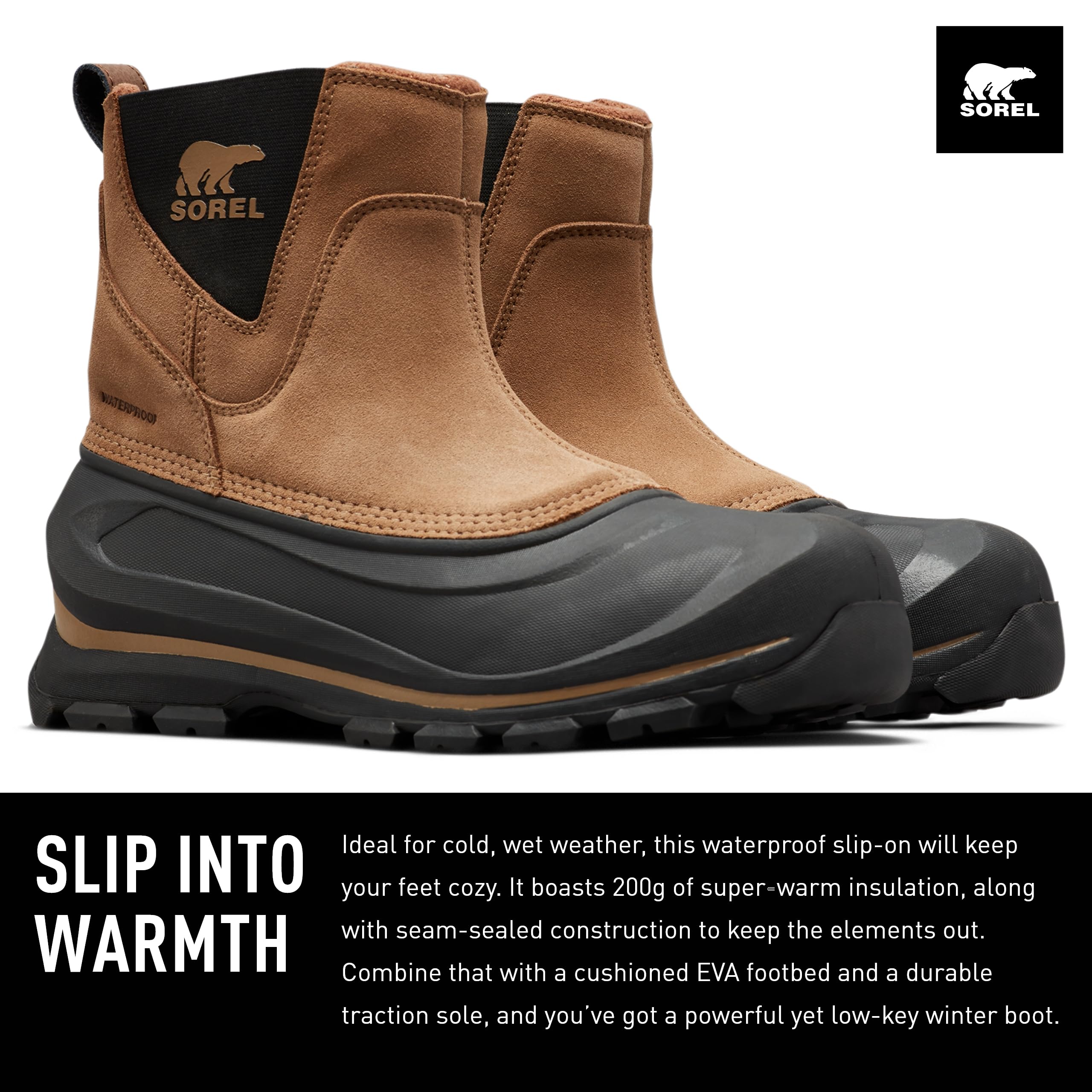 Sorel Men's Buxton Waterproof Winter Boots for Snow & Hiking