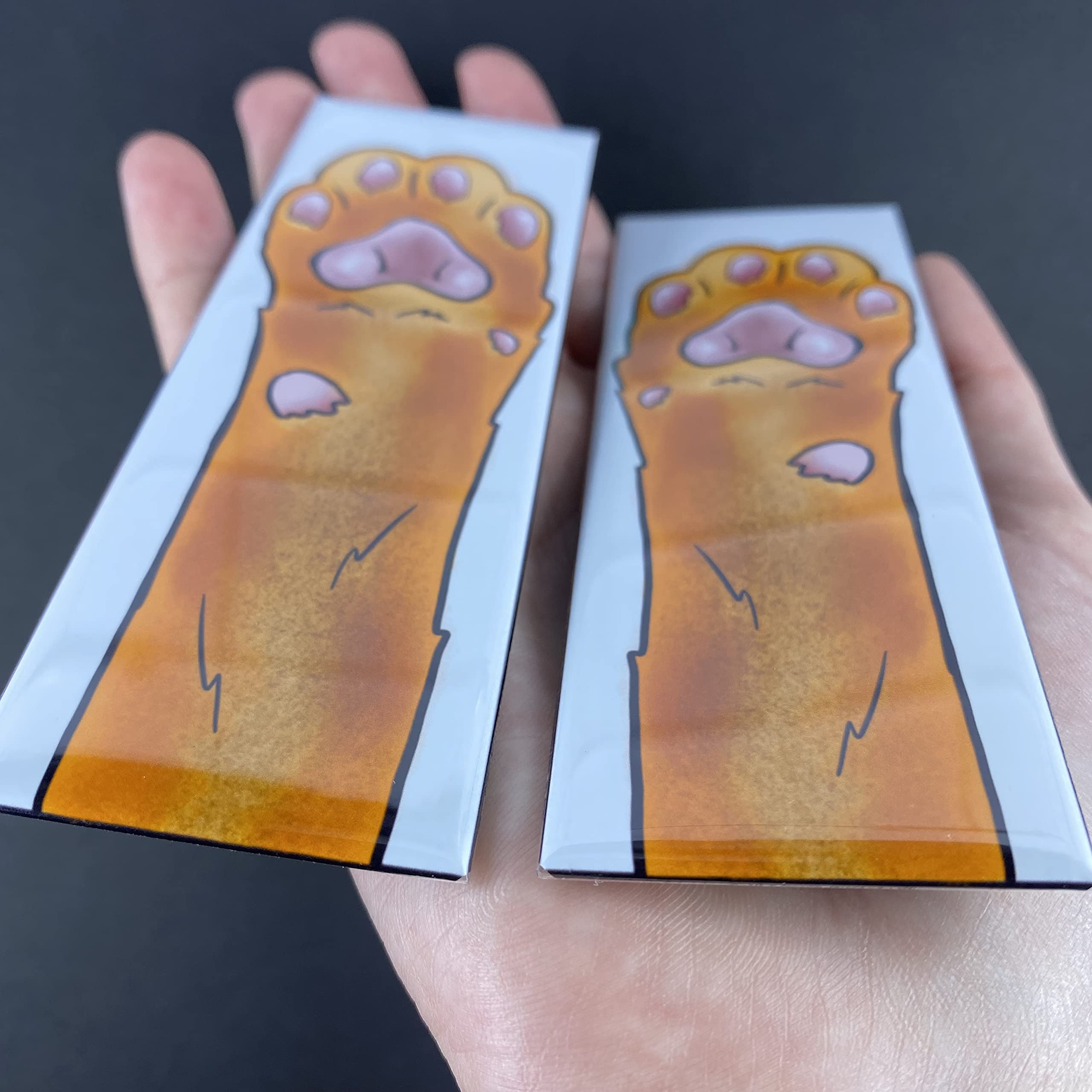 Handmade Orange Cat Paw Magnets Set - Cute Fridge Decor, DIY Kitchen Accessories & Unique Gifts for Cat Lovers (Perfect for Refrigerator, Office, Dorm Room & Home Organization)