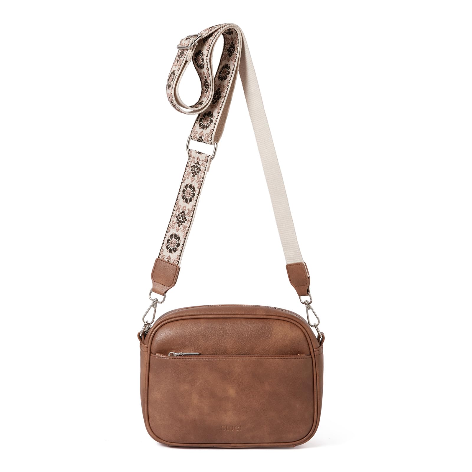 CLUCI Vegan Leather Crossbody Bags for Women - Adjustable Wide Strap Shoulder Handbag Purse | Perfect for Work, Travel & Everyday Use