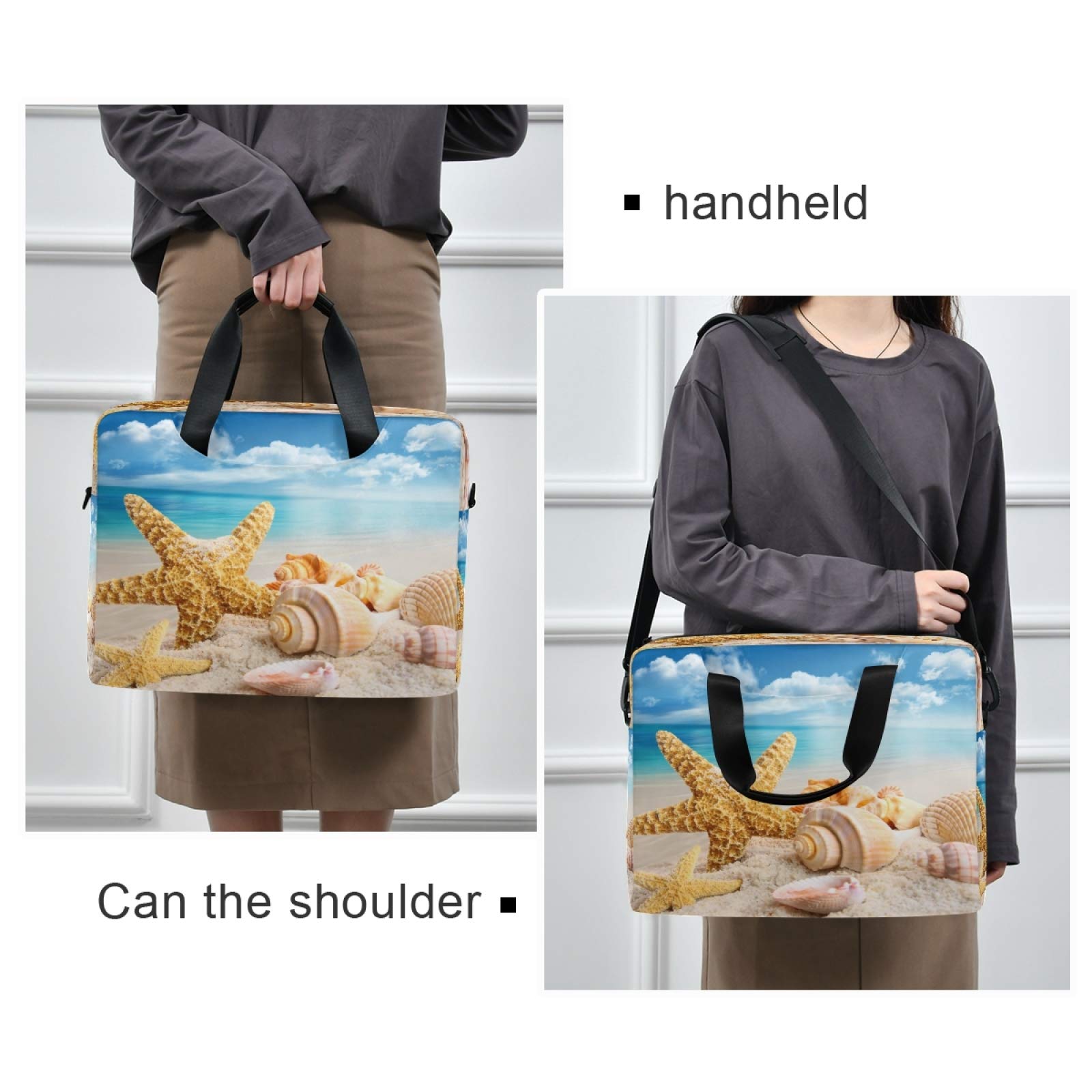 Stylish 13-15.6 Inch Laptop Bag with Protective Sleeve - Durable Computer Carrying Case for MacBook, Dell, HP - Perfect for Work, School & Travel