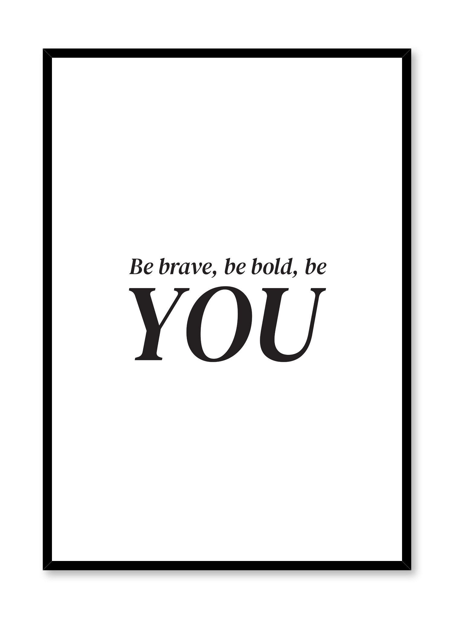 Be You Motivational Wall Art Poster - Inspirational Home & Office Decor for Positive Vibes - Perfect for Bedroom, Living Room, or Workspace