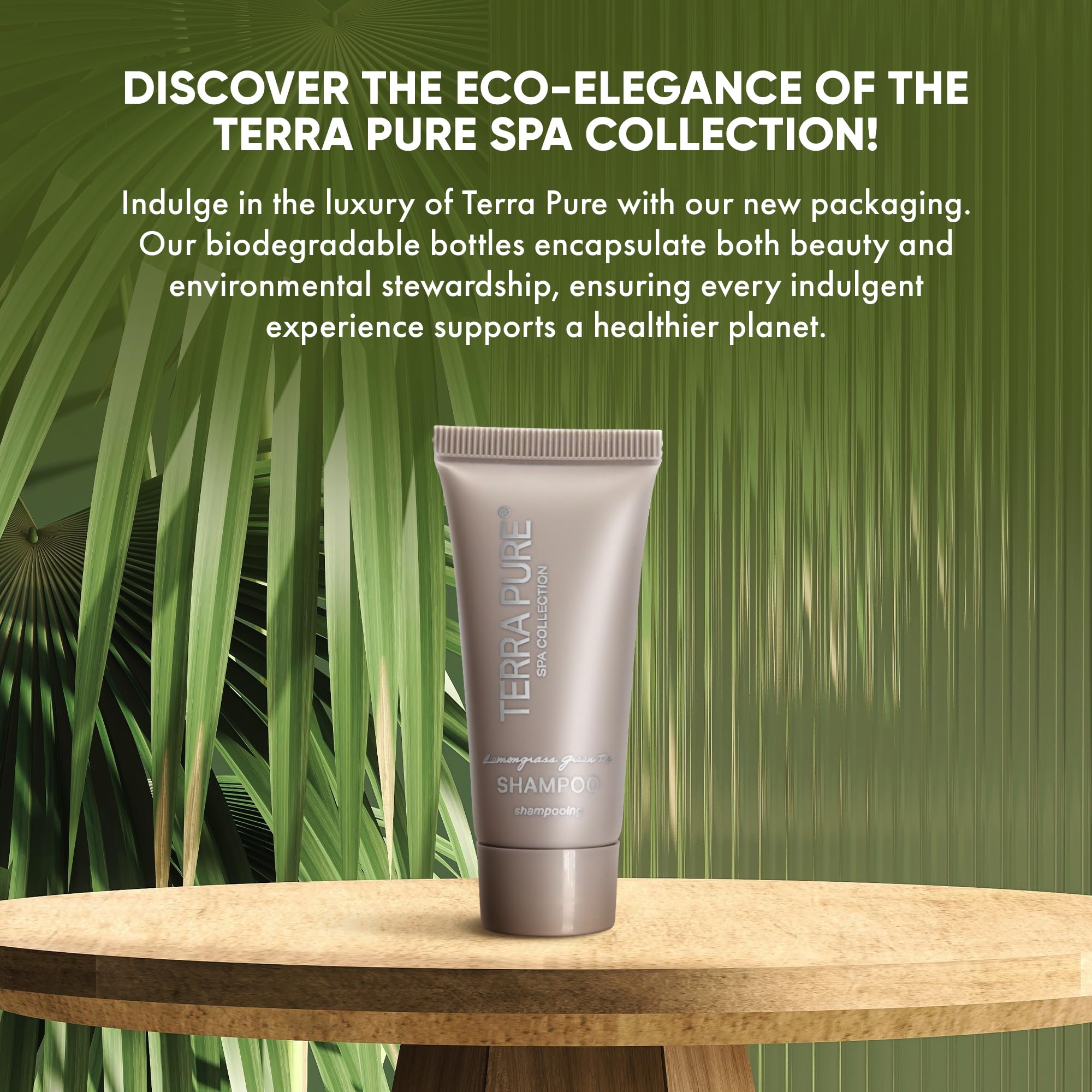 Luxury Travel-Size Shampoo and Conditioner Set - Terra Pure Spa Collection | 0.85 oz Tubes (Pack of 100) for Hotels, Gyms, Salons & Travel Essentials