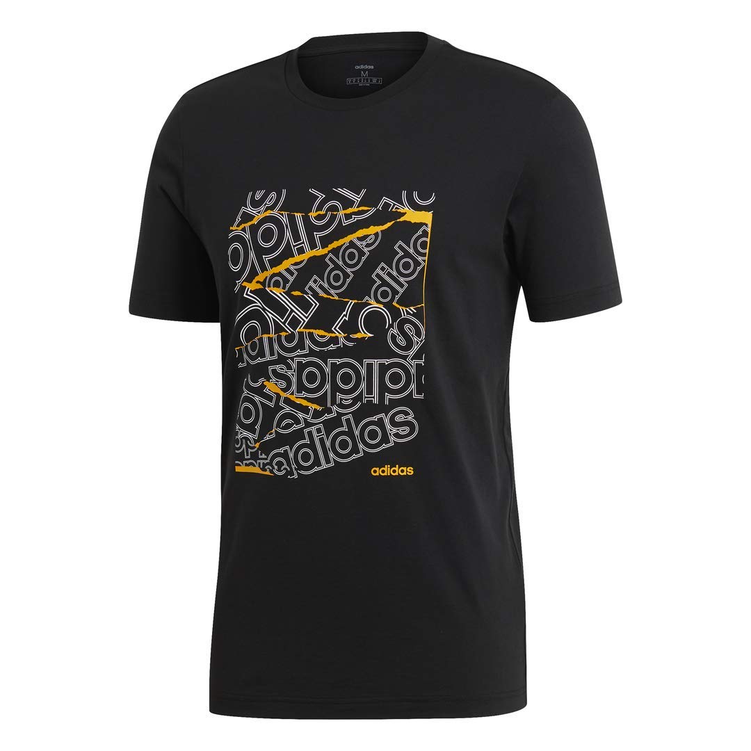 adidas Men's Box Graphic Tee - Comfortable Cotton Short Sleeve T-Shirt for Casual Wear, Gym & Street Style | Trendy Graphic Print for Everyday Outfits