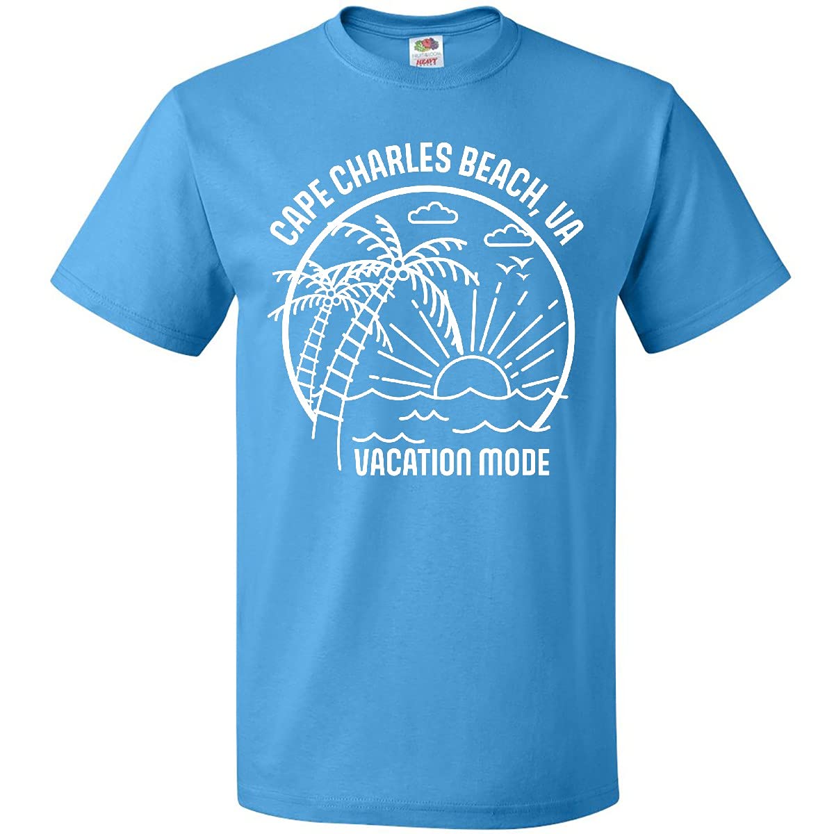 Inktastic Summer Vacation Mode Cape Charles Beach Virginia T-Shirt - Comfortable Graphic Tee for Beach Trips, Travel & Casual Wear