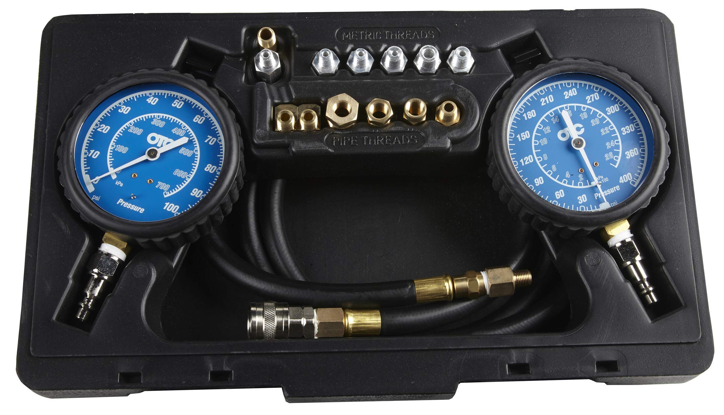 OTC Tools 5610 Transmission Engine Oil Pressure Tester Kit - Professional Diagnostic Tool for Automotive Repair Shops & DIY Mechanics (Check Oil Pump, Gauge Pressure)