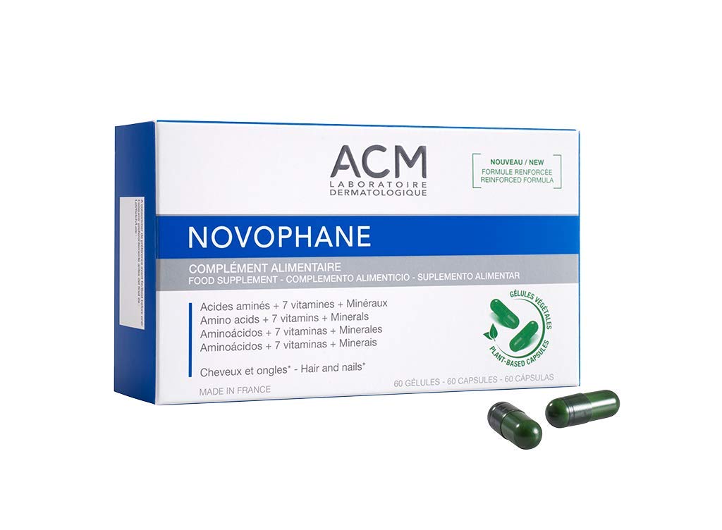Novophane Hair & Nail Growth Supplement - 180 Capsules with Reinforced Formula for Stronger Hair & Healthy Nails | Beauty Treatment for Thicker Hair & Faster Nail Growth | Perfect for Men & Women with Brittle Nails or Hair Loss