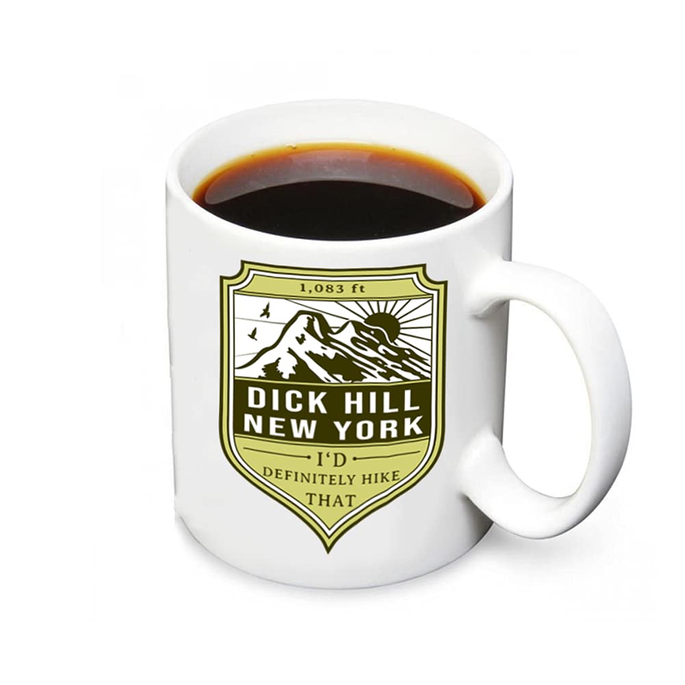 New York Themed 11oz White Ceramic Coffee Mug - Compatible with Dick Hill 1083 ft Mountain Hiker - Microwave Safe Travel Mug for Hot Coffee, Tea & Cocoa - Perfect Hiking Gift & Office Novelty Cup