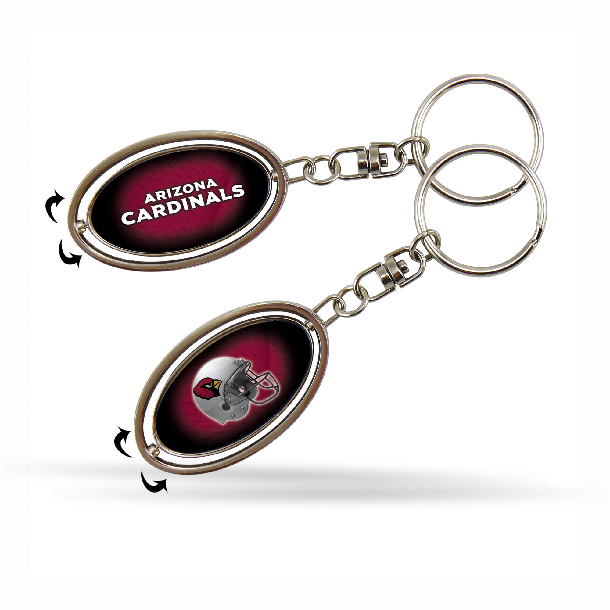 NFL Football Metal Spinner Keychain - 1.25