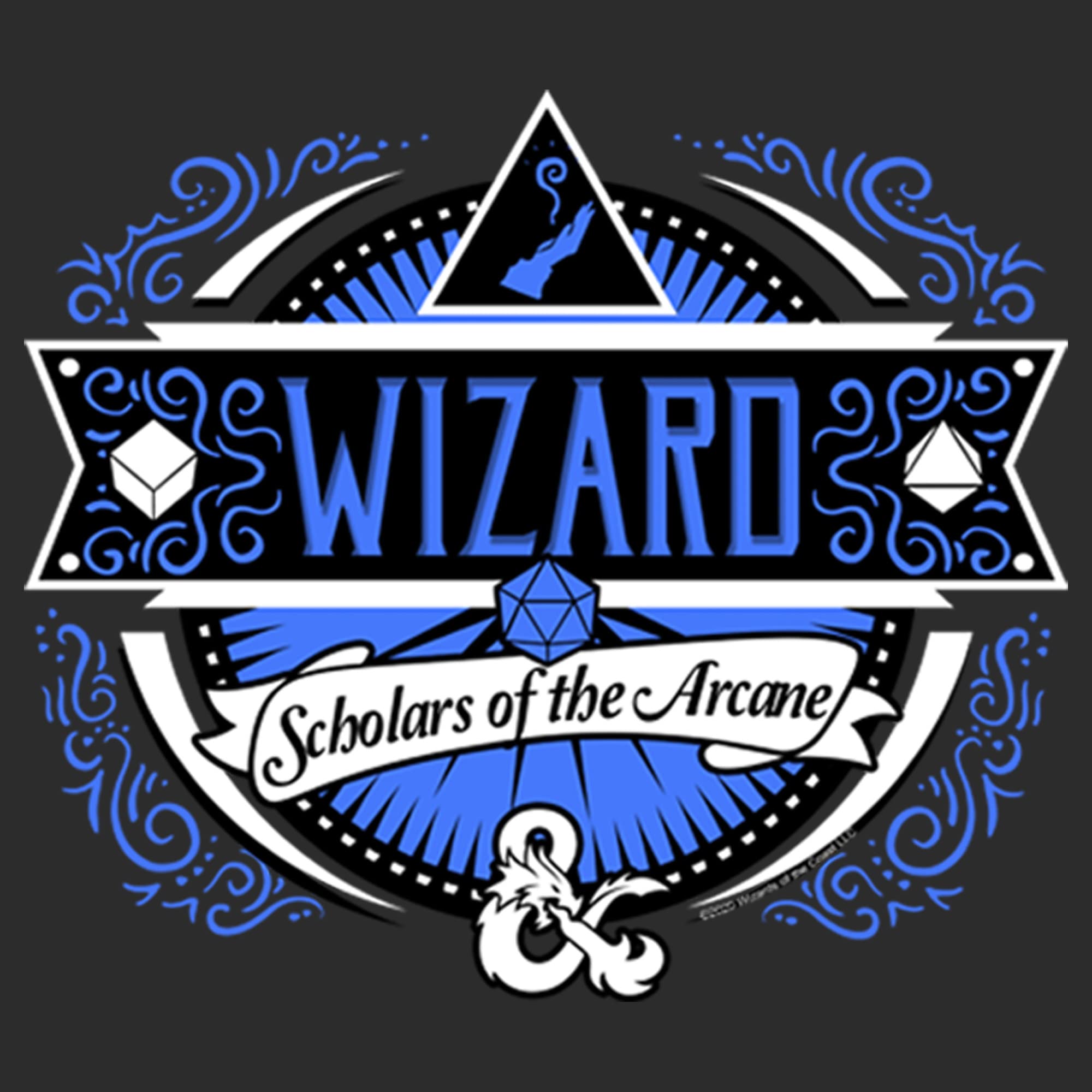 Women's Dungeons & Dragons Wizard Scholars of The Arcane Graphic T-Shirt | Fantasy RPG Gamer Tee | Perfect for Cosplay, Comic Con & Tabletop Gaming