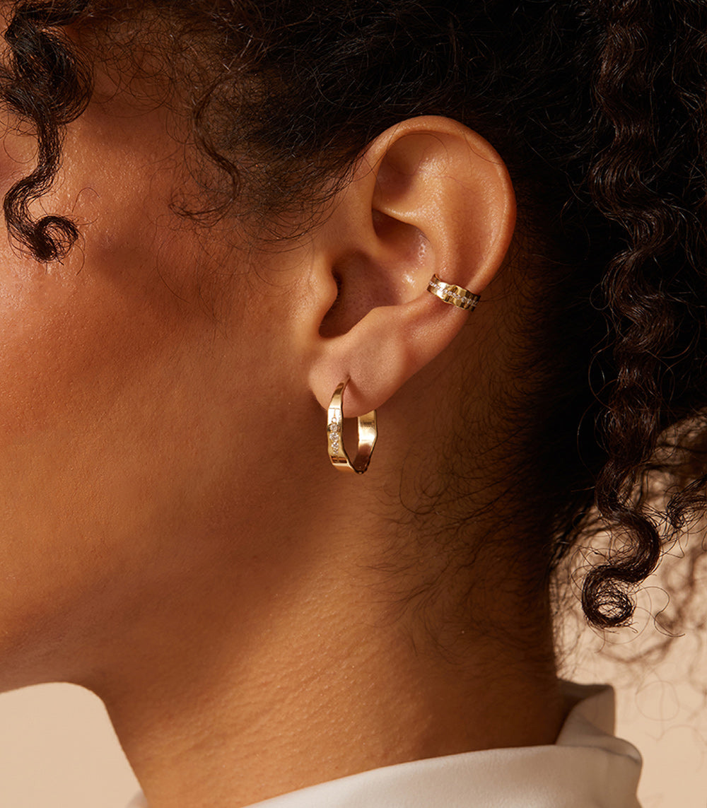 Small Torn Paper Hoops - Handmade Boho Earrings for Women | Lightweight & Stylish for Everyday Wear, Parties & Festivals