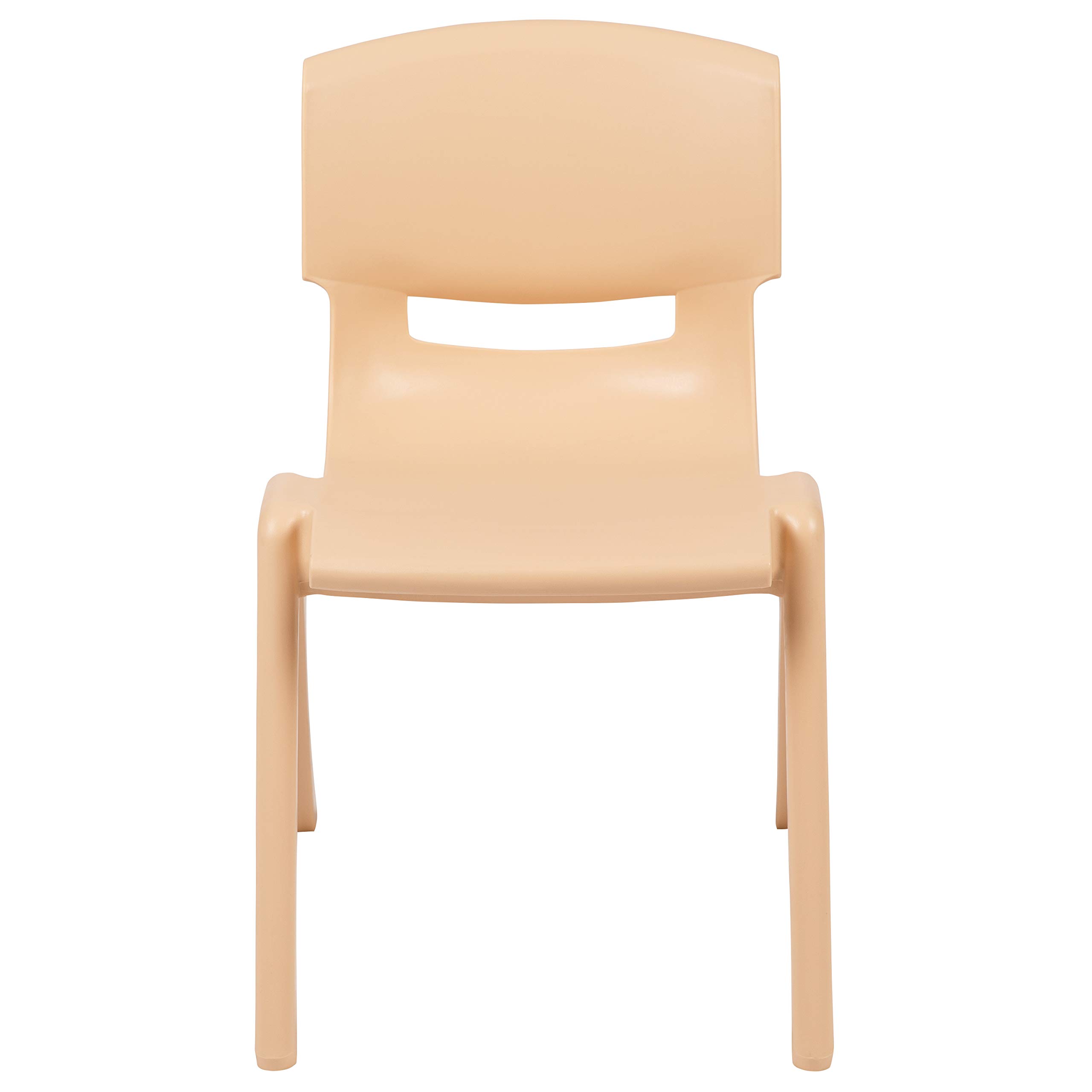 Flash Furniture Whitney 5-Pack Natural Plastic Stackable School Chairs - 13.25