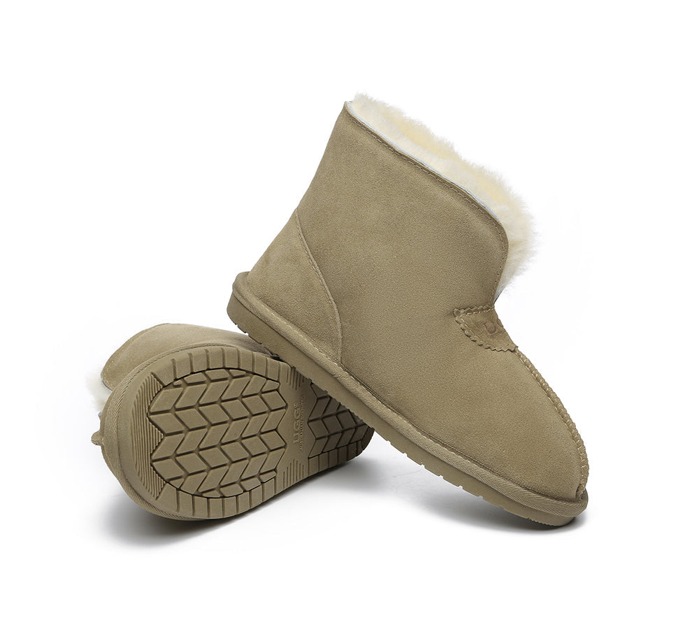 Australian Shepherd UGG Slippers - Genuine Sheepskin Wool Ankle Boots for Women & Men | Cozy Indoor/Outdoor House Shoes for Winter Comfort