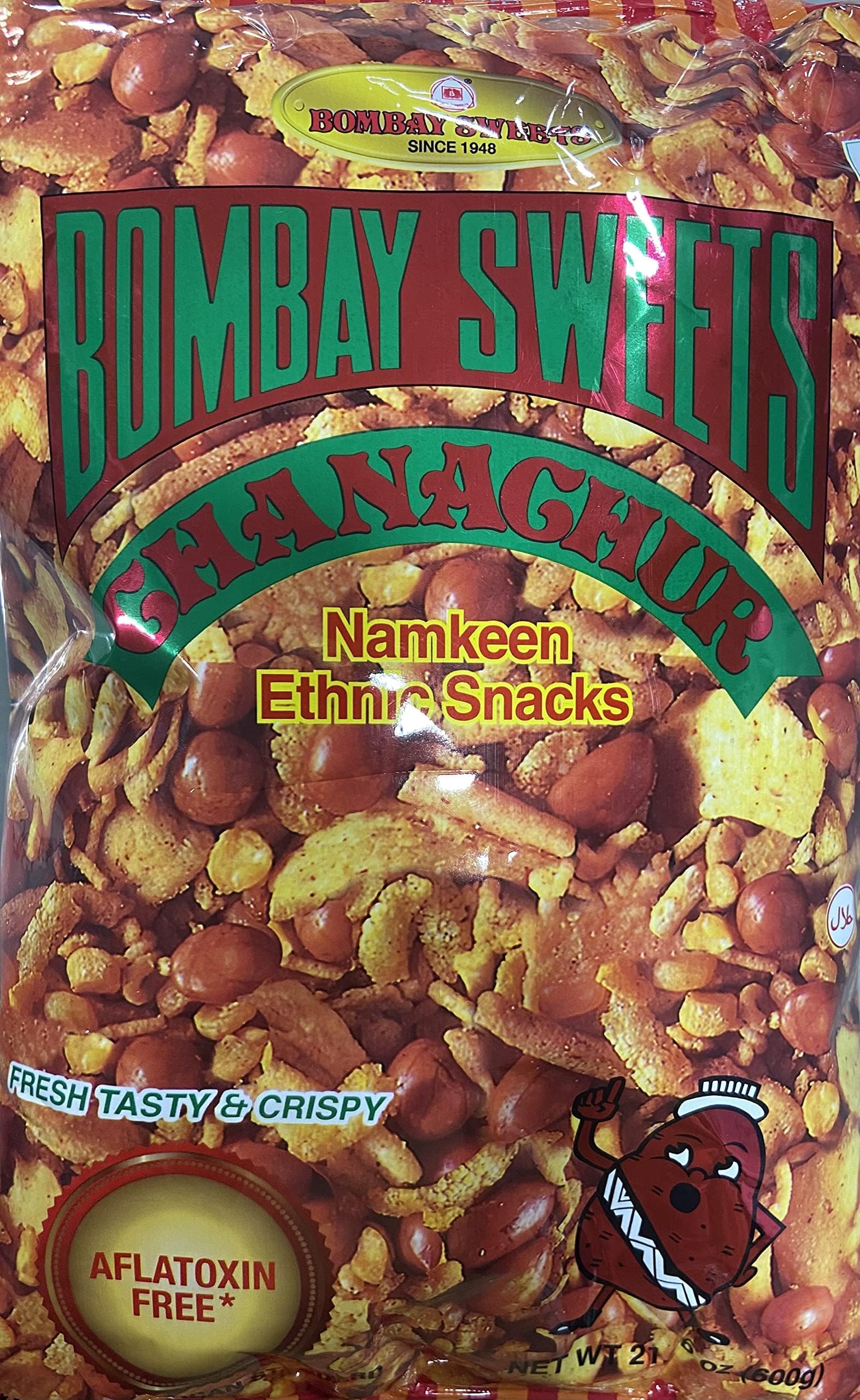 Bombay Sweets Chanachur Namkeen - Authentic Indian Ethnic Snacks (600g) - Perfect for Parties, Movie Nights & Tea Time