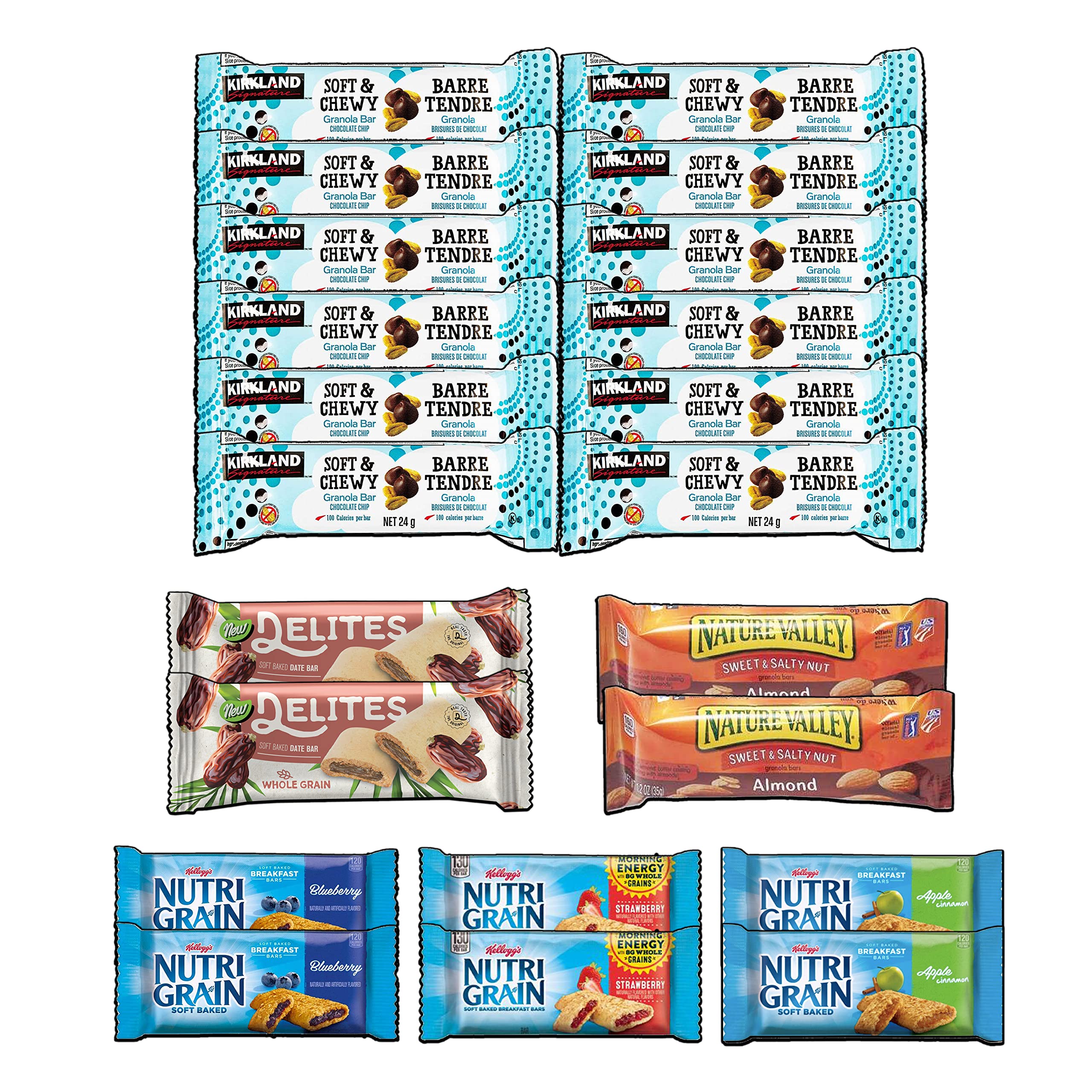 BLUE RIBBON Healthy Snack Variety Pack - 66 Count Grab & Go Snack Box with Assorted Office Snacks, School Lunches & Meeting Treats - Perfect Gift for Men & Women - Ideal for Work, School & Care Packages