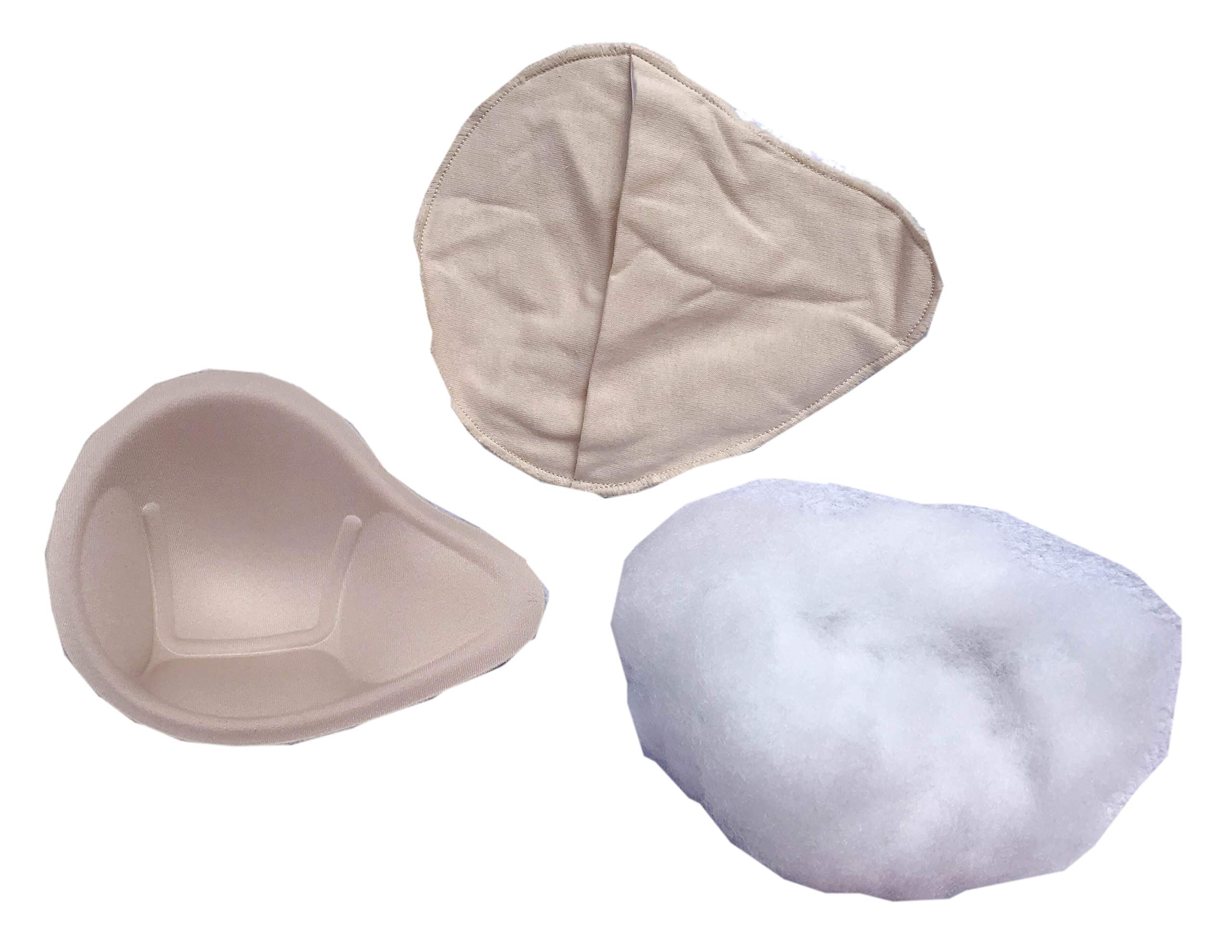 Premium Soft Comfortable Temporary Breast Forms for Mastectomy - Natural Cotton False Breast Pads for Post-Surgery Comfort & Confidence - Ideal for Daily Wear, Swimwear & Special Occasions
