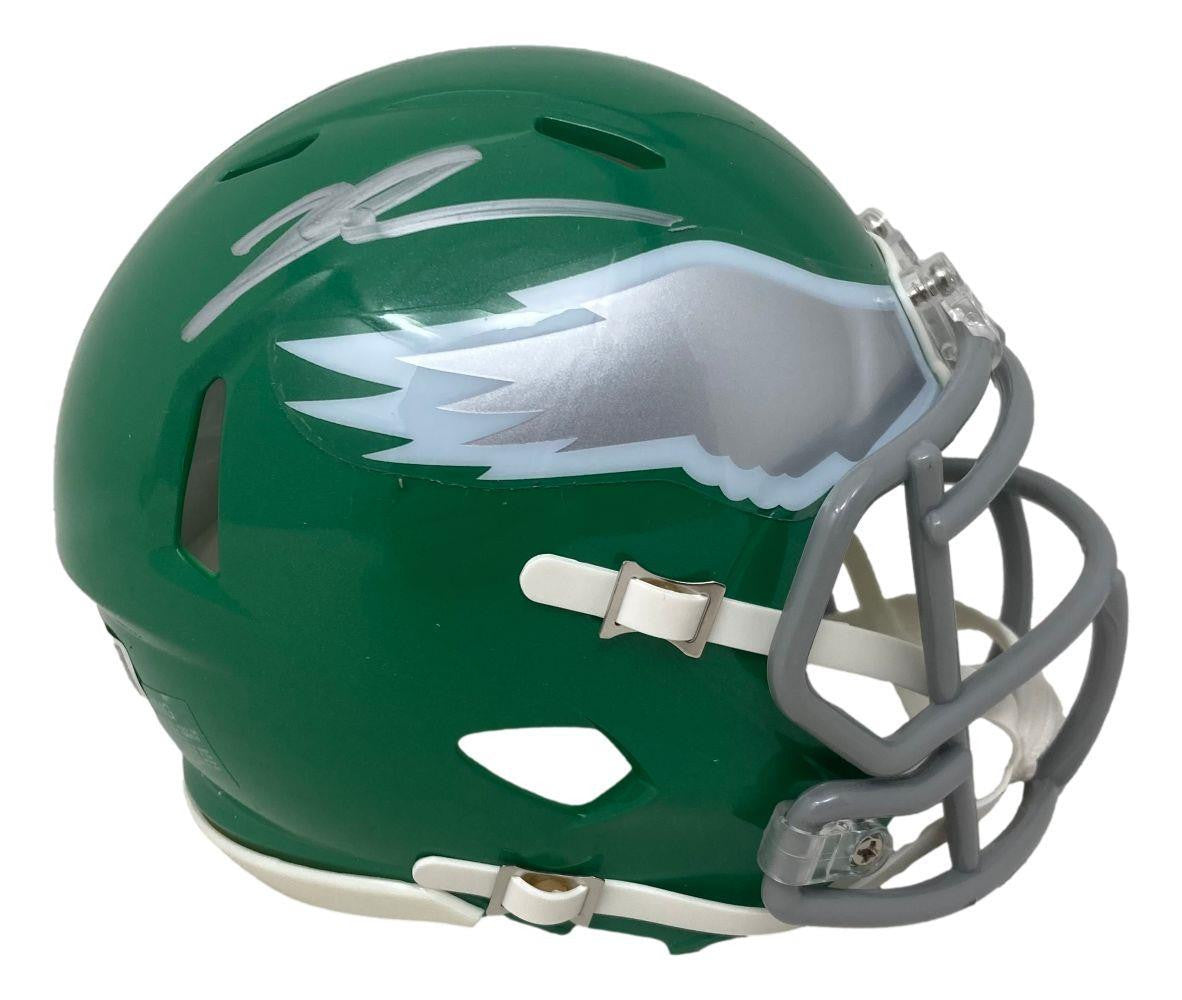 Jalen Carter Autographed Philadelphia Eagles Kelly Green Mini Speed Helmet - Limited Edition Collectible for NFL Fans, Home Decor & Sports Memorabilia Display