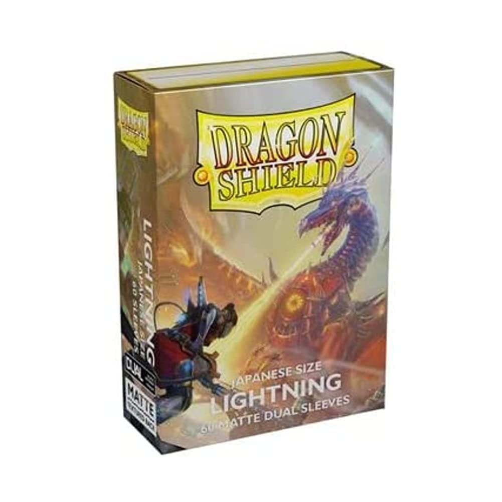 Dragon Shield Japanese Size Matte Dual Lightning Card Sleeves - 60CT Smooth & Durable for MTG, Pokemon, Yugioh TCG/OCG - Perfect for Collectible Card Game Protection & Tournament Play (AT-15147)