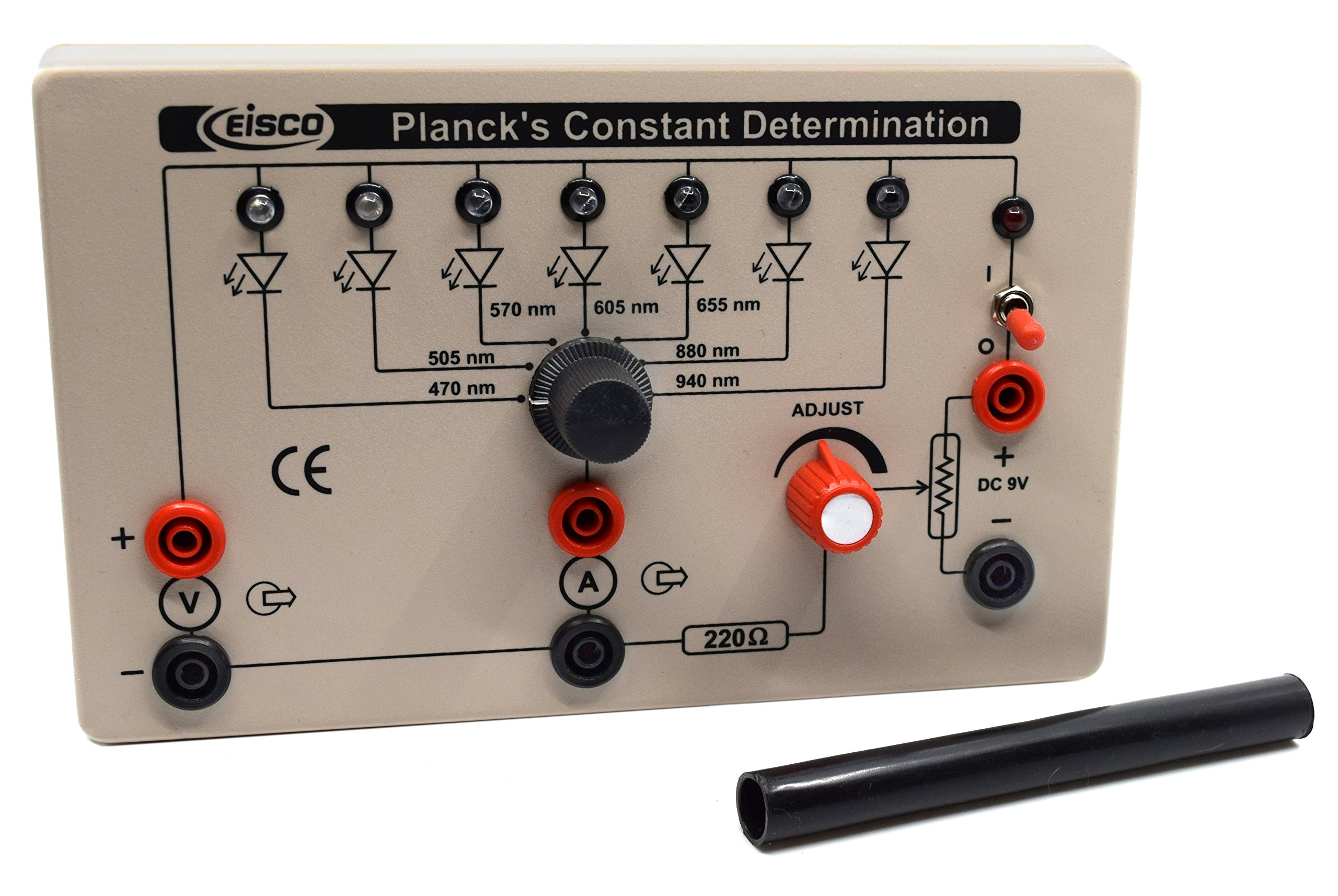 Eisco Labs Planck's Constant Determination Kit - Physics Experiment for Measuring Kinetic Energy, Light Frequency & Electromagnetic Waves - Perfect for High School & College Physics Labs, STEM Education & Science Enthusiasts