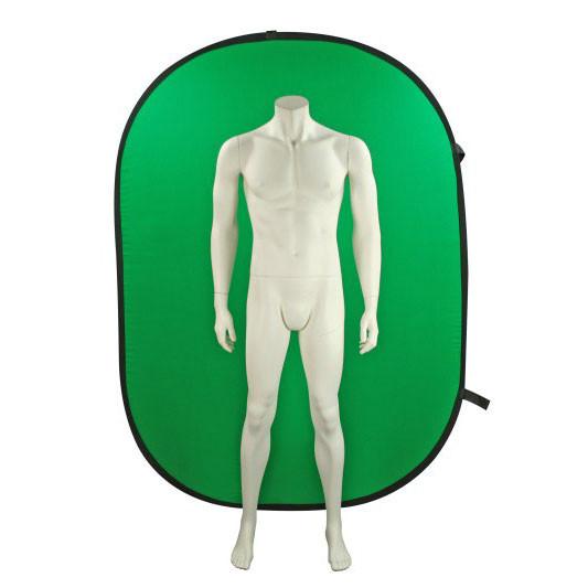 Chroma Key Green & Blue Double-Sided Nylon Pop-Up Backdrop with Stand & Peg Kit (1.5x2.1M) - Perfect for Photography, Video Streaming, and Virtual Backgrounds